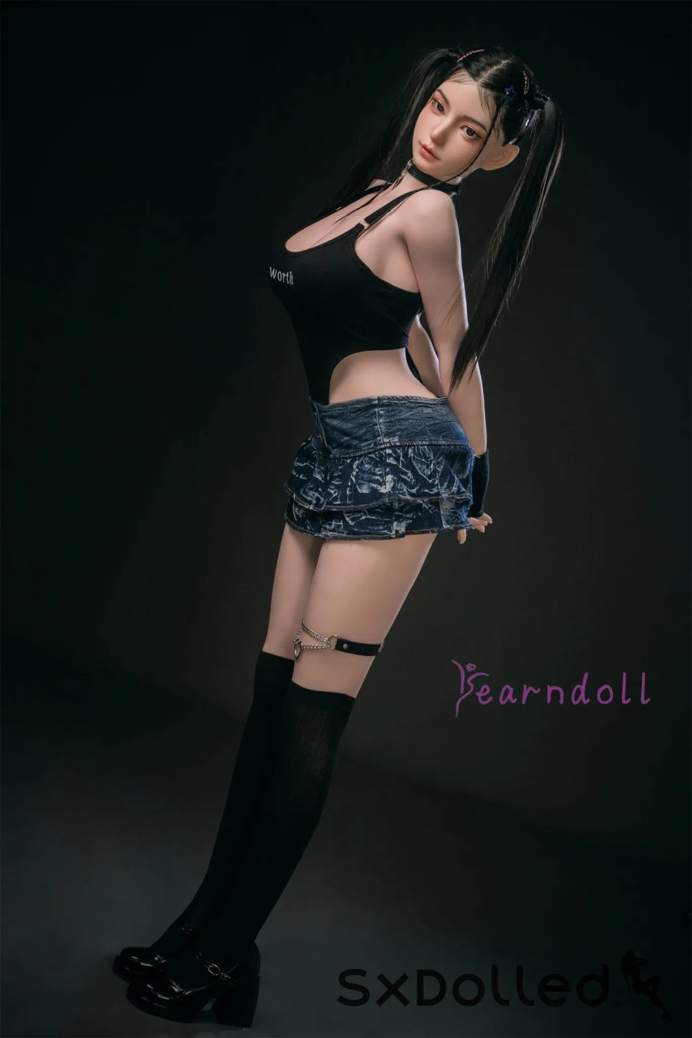 Kannika (E-Cup) (163cm) | Asian ROS Pigtails Sex Doll | Yearn Doll E-Cup / 163cm / Black Sex Doll