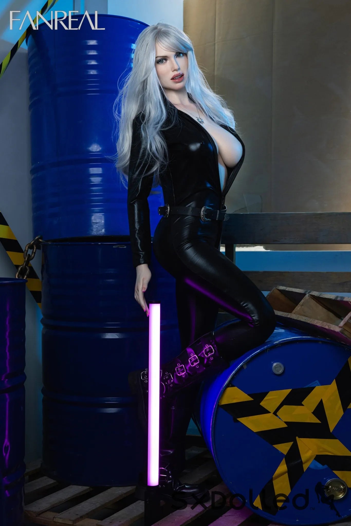 Kelly A (F-Cup) (168cm) | Silver Hair Realistic Sex Doll | Fanreal F-Cup / 168cm / Silver Sex Doll