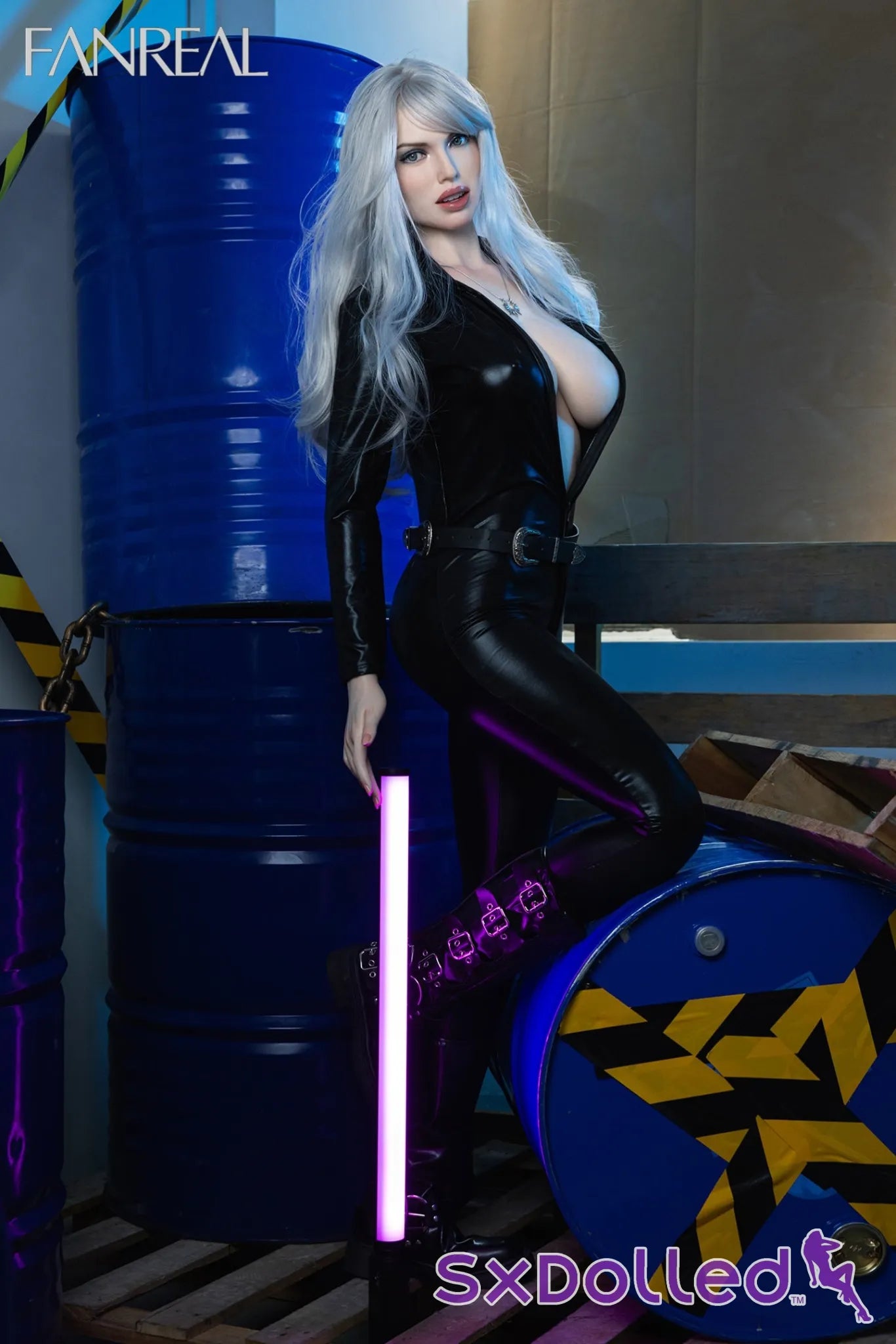 Kelly A (F-Cup) (168cm) | Silver Hair Realistic Sex Doll | Fanreal F-Cup / 168cm / Silver Sex Doll
