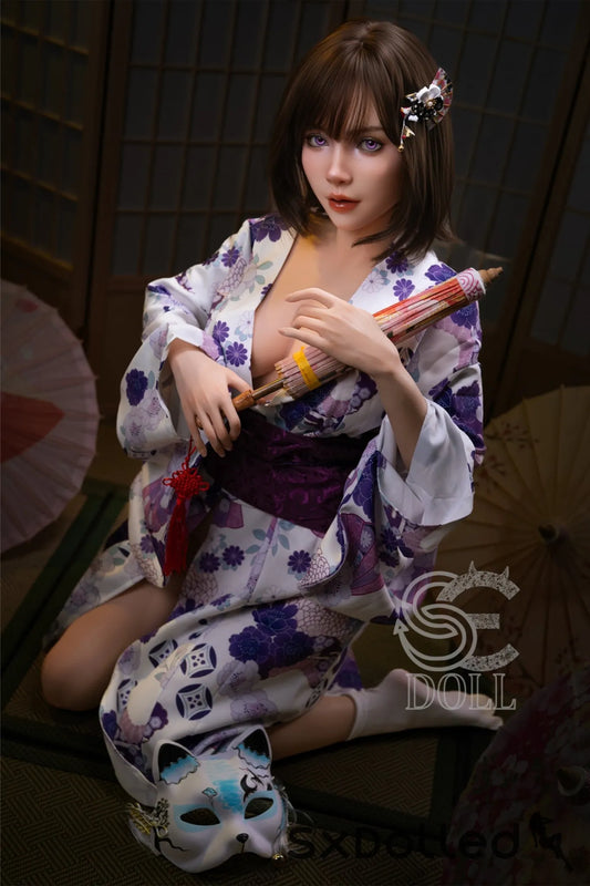 Kemeny.E (D Cup) (155cm) | Purple Eyed Kimono Sex Doll | SE Doll D Cup / 155cm / Brunette Sex Doll