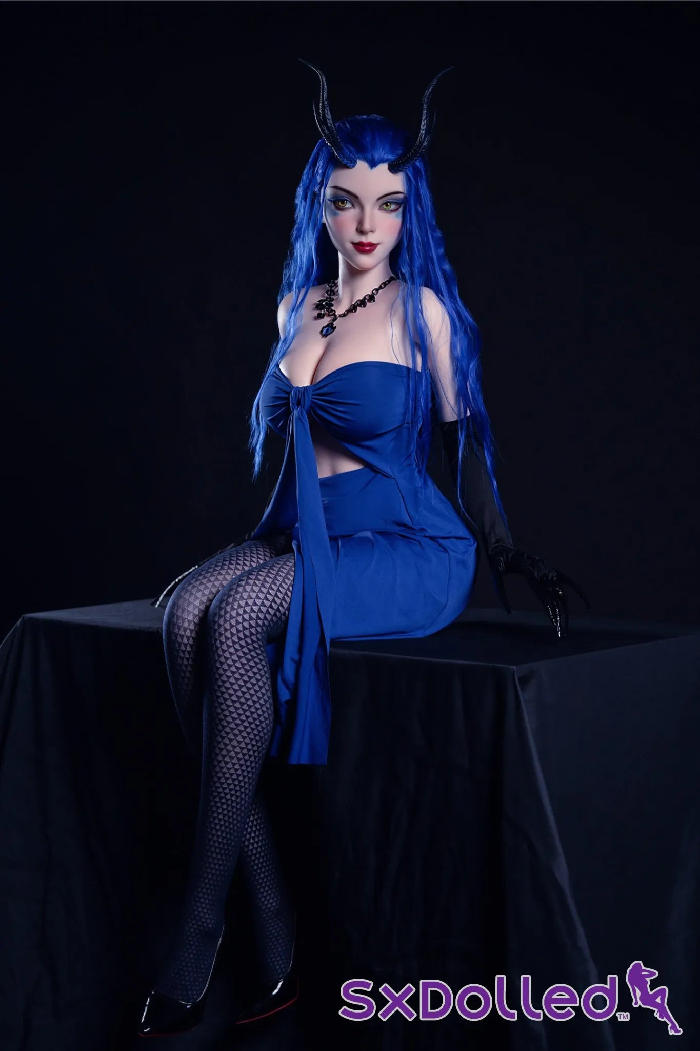 Kiana A (D-Cup) (164cm) | Blue Hair Demon Sex Doll | Rosretty D-Cup / 164cm / Blue Sex Doll