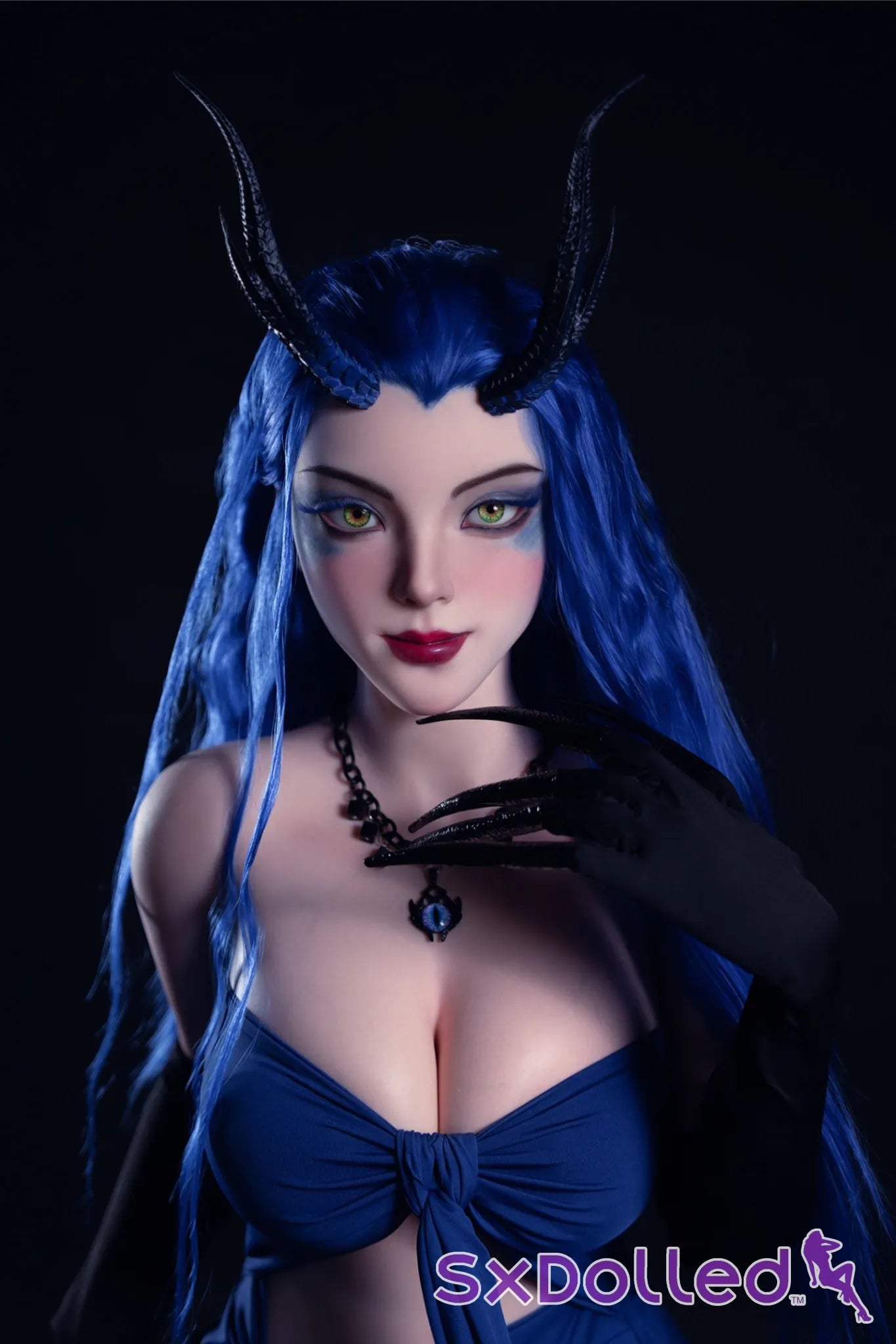 Kiana A (D-Cup) (164cm) | Blue Hair Demon Sex Doll | Rosretty D-Cup / 164cm / Blue Sex Doll