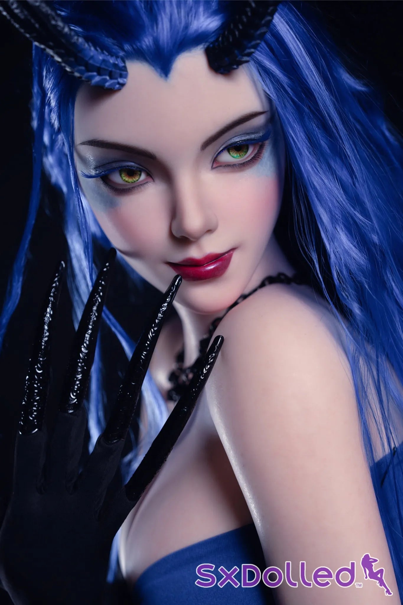 Kiana A (D-Cup) (164cm) | Blue Hair Demon Sex Doll | Rosretty D-Cup / 164cm / Blue Sex Doll