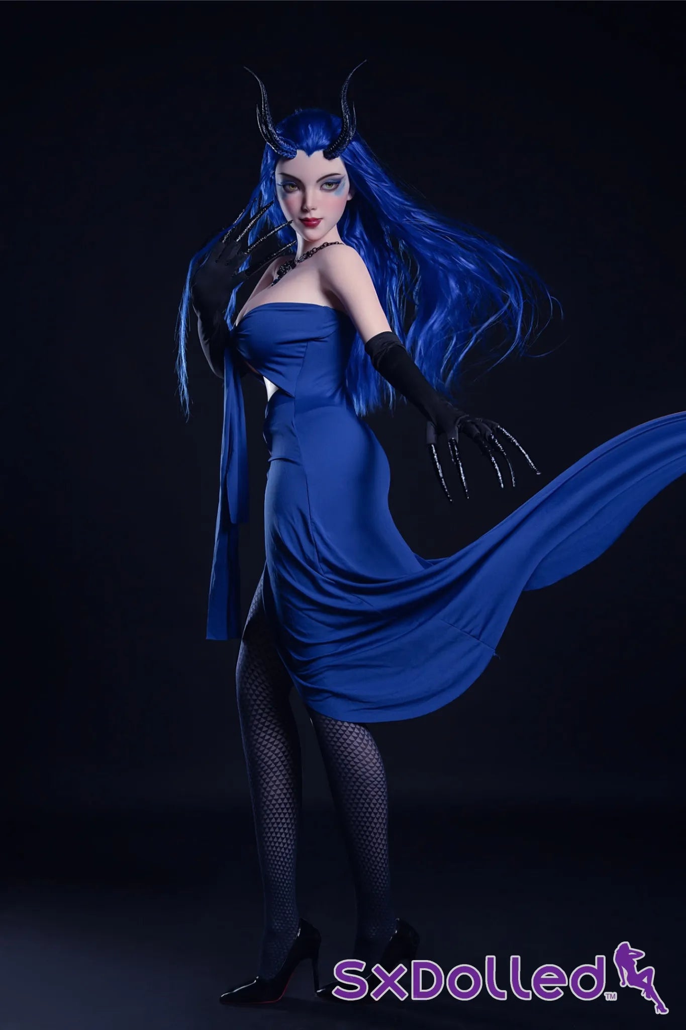 Kiana A (D-Cup) (164cm) | Blue Hair Demon Sex Doll | Rosretty D-Cup / 164cm / Blue Sex Doll