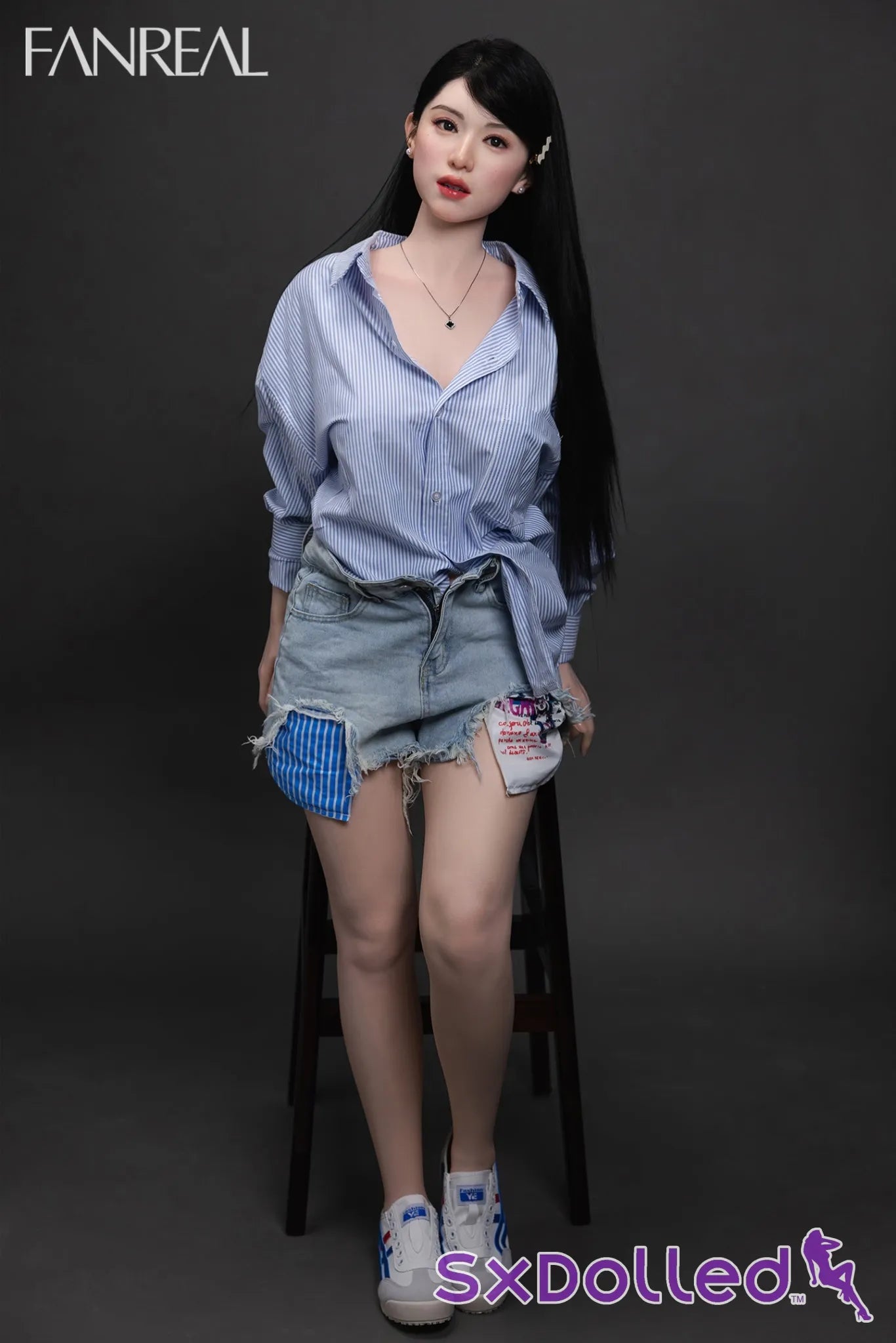 Kimmy B (F Cup) (155cm) | Asian Ultra Realistic Sex Doll | Fanreal F Cup / 155cm / Black Sex Doll