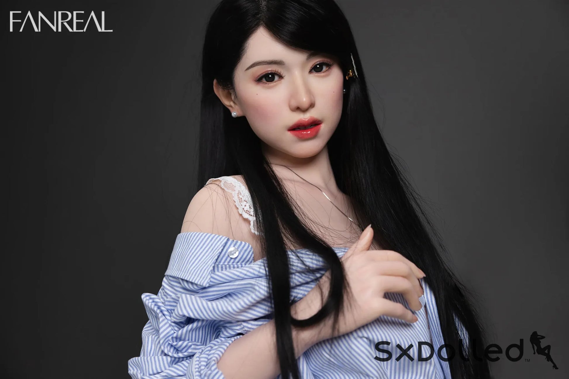 Kimmy B (F Cup) (155cm) | Asian Ultra Realistic Sex Doll | Fanreal F Cup / 155cm / Black Sex Doll