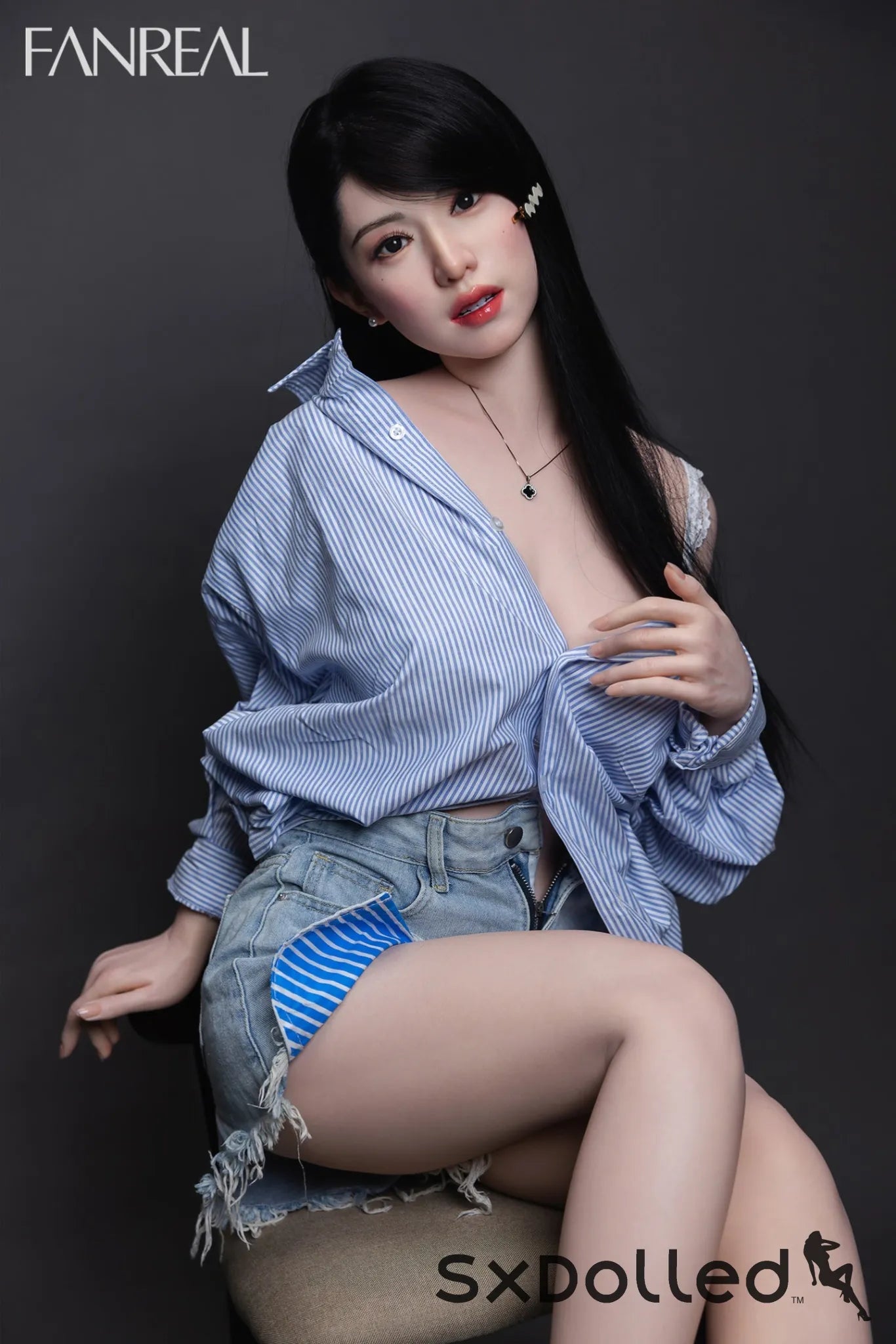 Kimmy B (F Cup) (155cm) | Asian Ultra Realistic Sex Doll | Fanreal F Cup / 155cm / Black Sex Doll