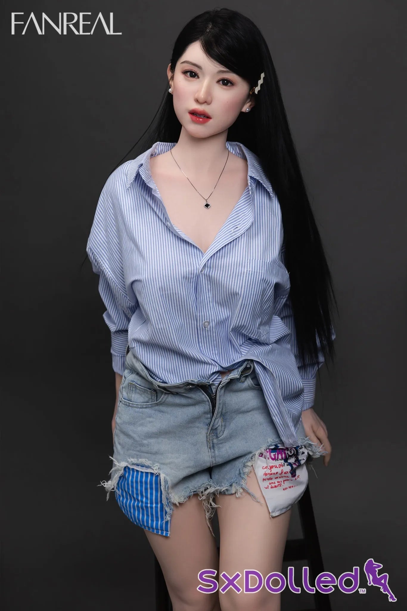Kimmy B (F Cup) (155cm) | Asian Ultra Realistic Sex Doll | Fanreal F Cup / 155cm / Black Sex Doll