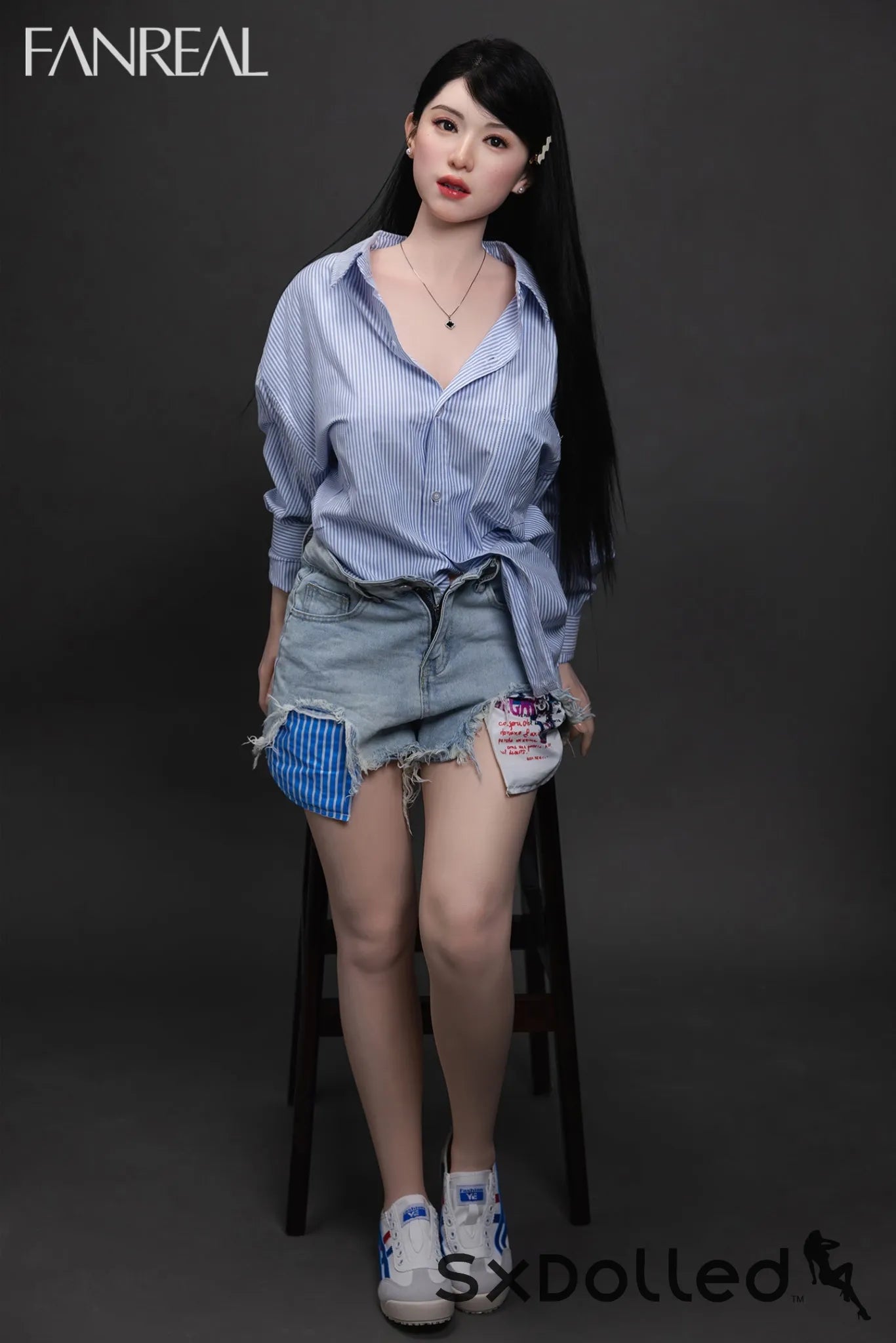 Kimmy B (F Cup) (155cm) | Asian Ultra Realistic Sex Doll | Fanreal F Cup / 155cm / Black Sex Doll