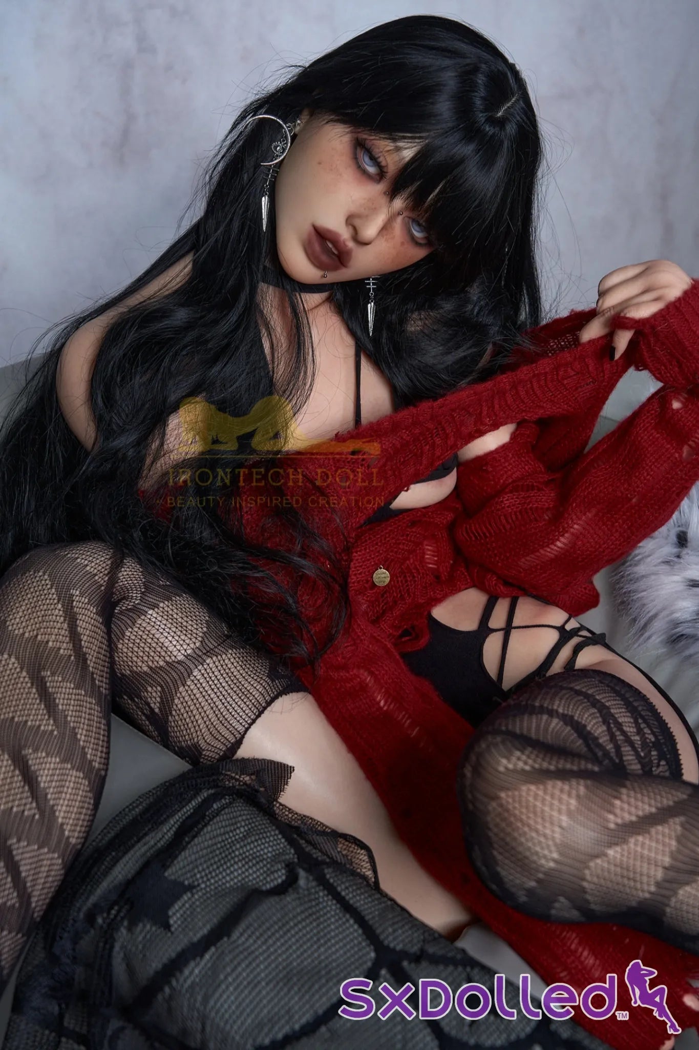 Liana A (A-Cup) (161cm) | Slim Emo Petite Sex Doll | Irontech Doll A-Cup / 161cm / Black Sex Doll