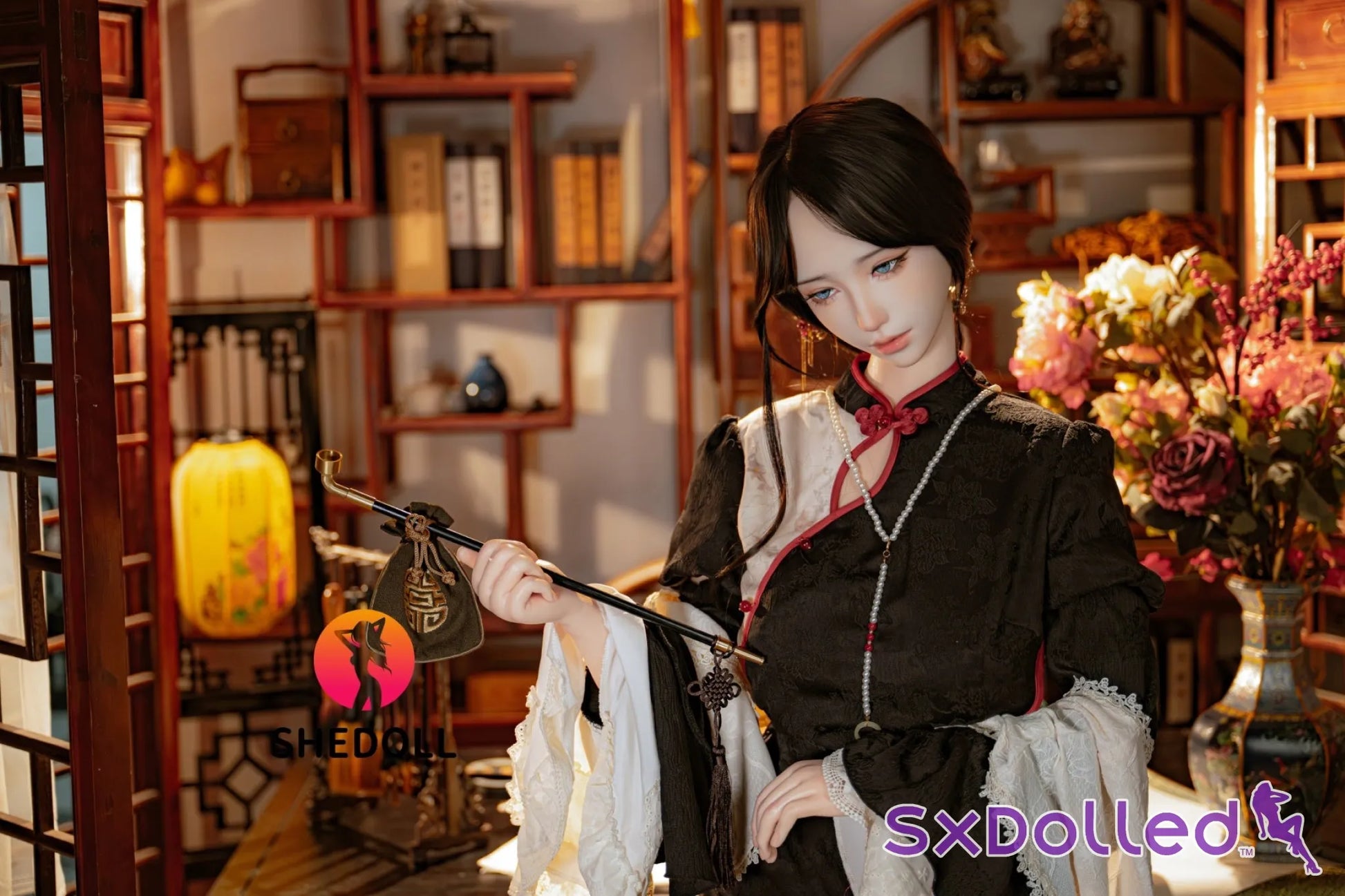 Lina B (E Cup) (156cm) | Asian Blue Eyed Sex Doll | SHEDOLL E Cup / 156cm / Brunette Sex Doll