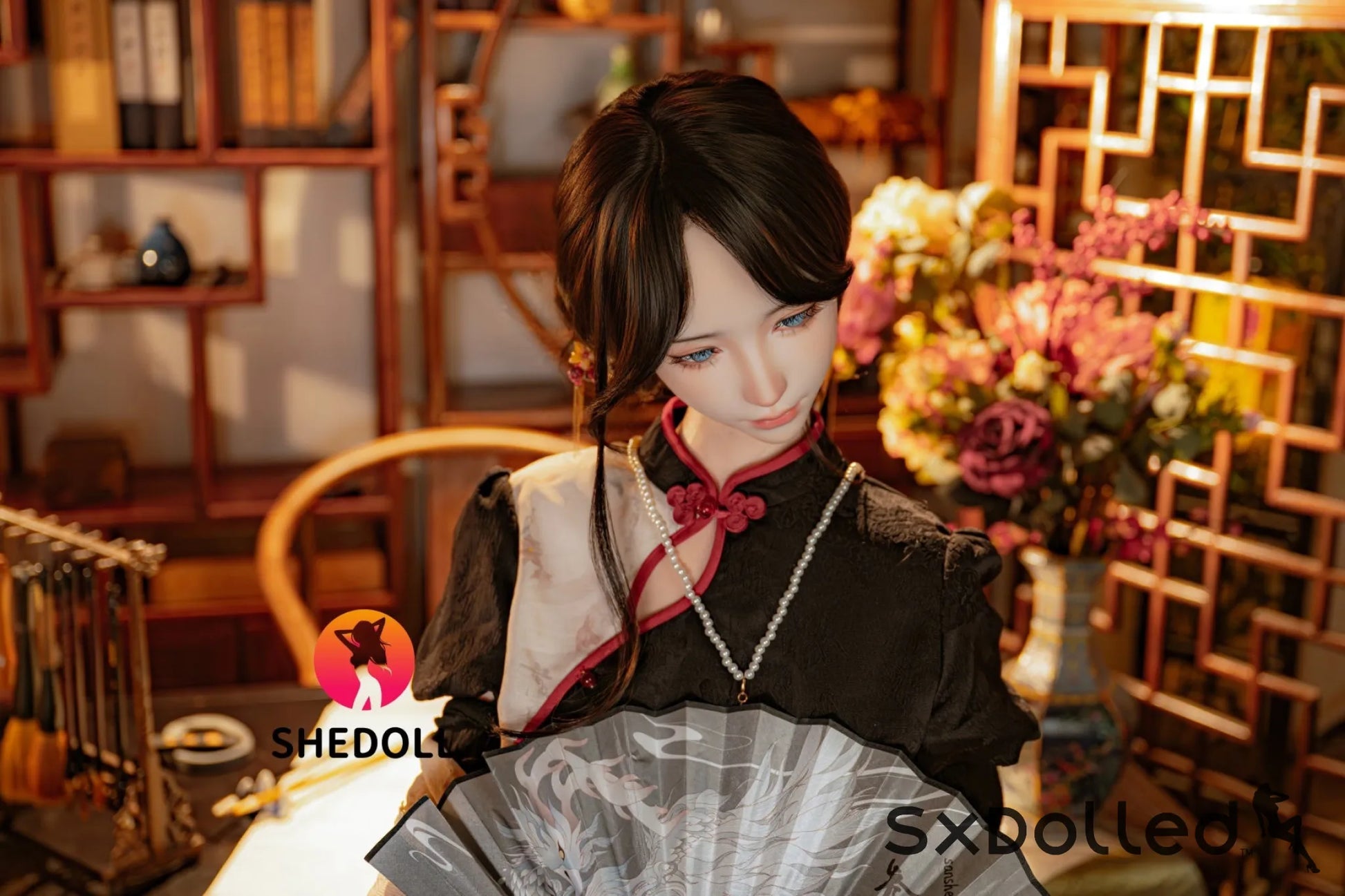 Lina B (E Cup) (156cm) | Asian Blue Eyed Sex Doll | SHEDOLL E Cup / 156cm / Brunette Sex Doll