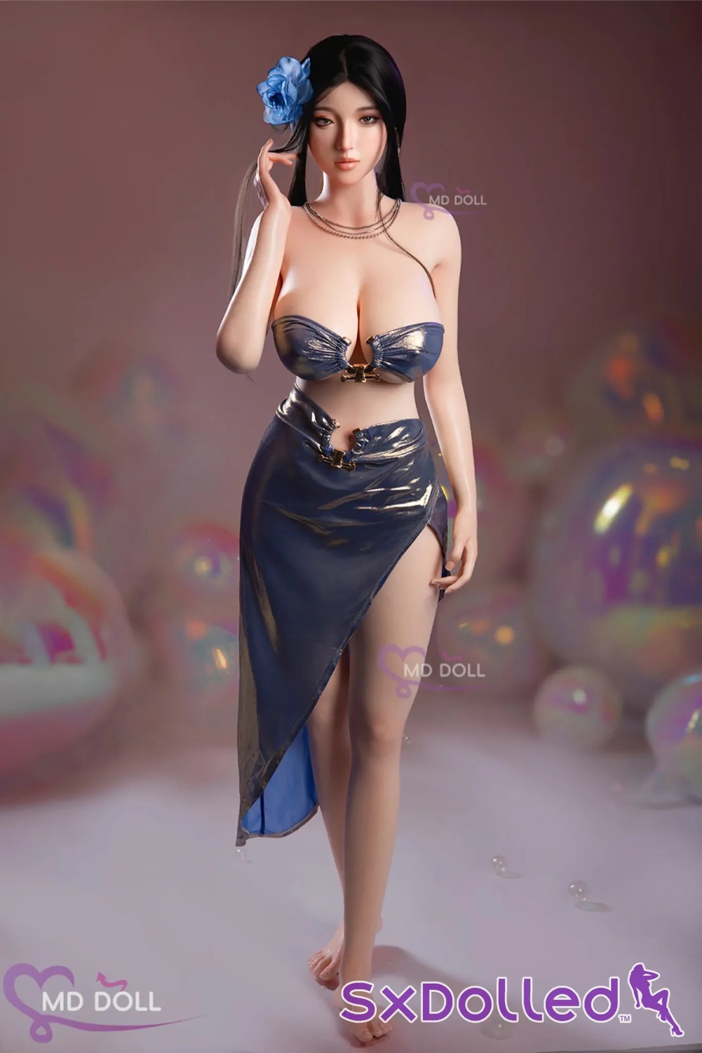 Linda A (H-Cup) (164cm) | Busty Curvy Asian Sex Doll | MD Doll H-Cup / 164cm / Black Sex Doll