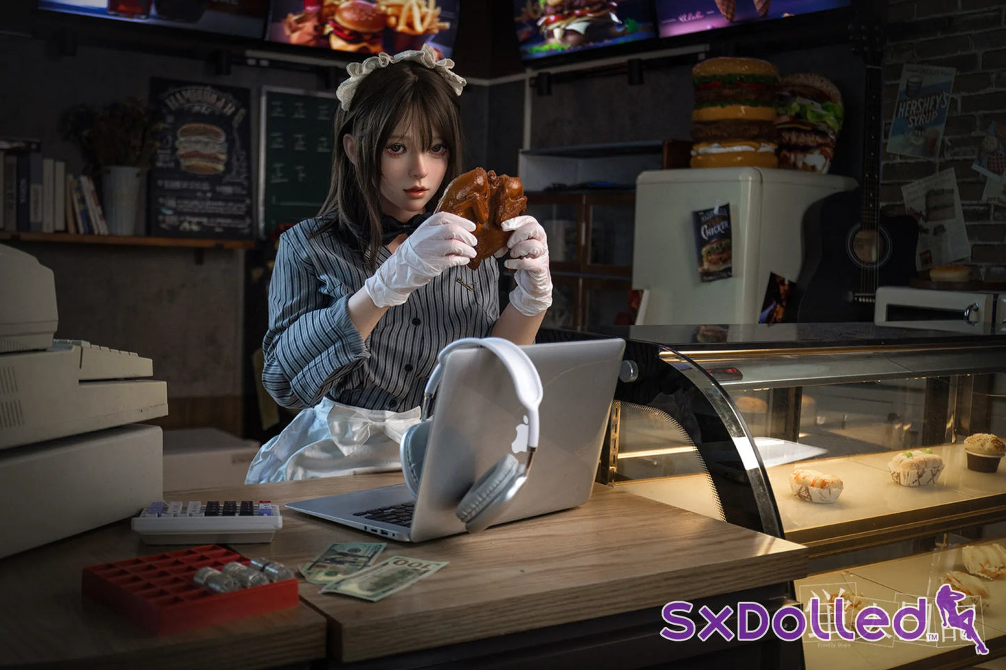 Liuli E (G-Cup) (159cm) | Burger Grill Master Sex Doll | Firefly Diary - G-Cup / 159cm / Black - Sex Doll