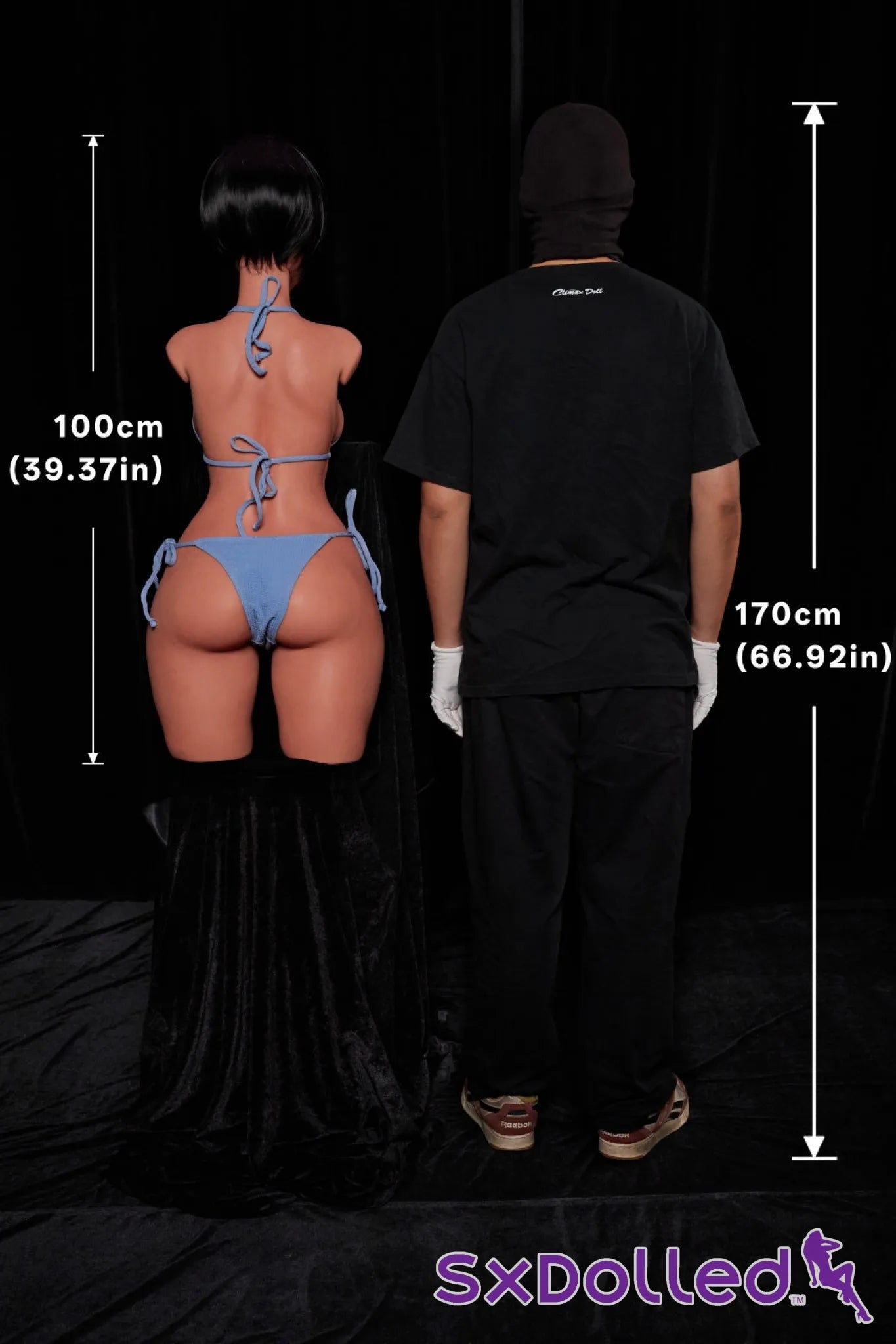 Livia B (E-Cup) (100cm) | Latina Sex Doll Torso | Climax Doll - E-Cup / 100cm / Black - Sex Torso
