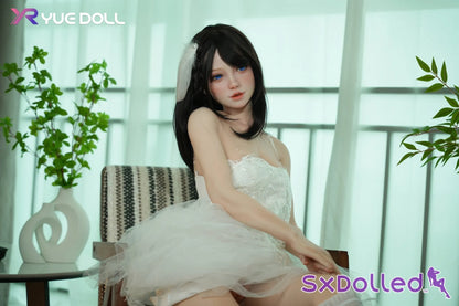 Lolis A (F-Cup) (150cm) | Black-Haired White Dress Sex Doll | Yue Doll - F-Cup / 150cm / Black - Sex Doll