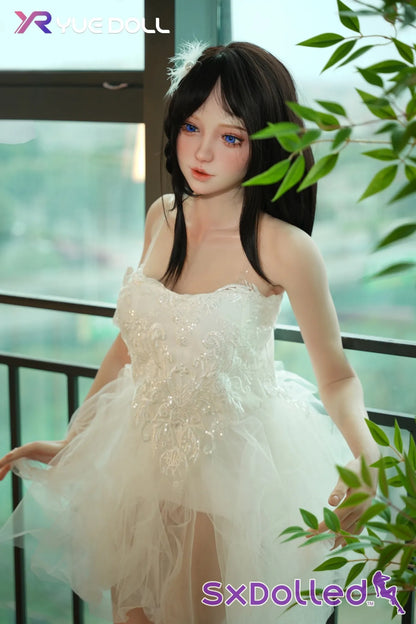 Lolis A (F-Cup) (150cm) | Black-Haired White Dress Sex Doll | Yue Doll - F-Cup / 150cm / Black - Sex Doll