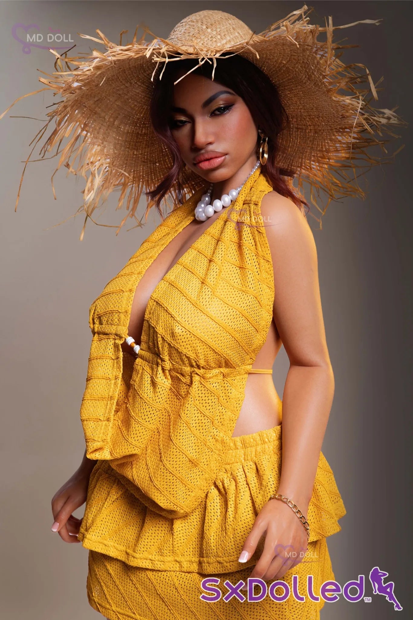 Luna B (H-Cup) (162cm) | Ebony Plump Curvaceous Sex Doll | MD Doll H-Cup / 162cm / Brunette Sex Doll
