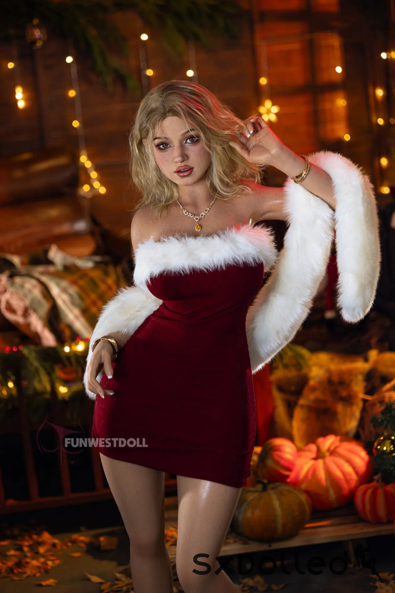 Lyra D (G-Cup) (157cm) | Christmas Edition Sex Doll | Funwest Doll G-Cup / 157cm / Blonde Sex Doll
