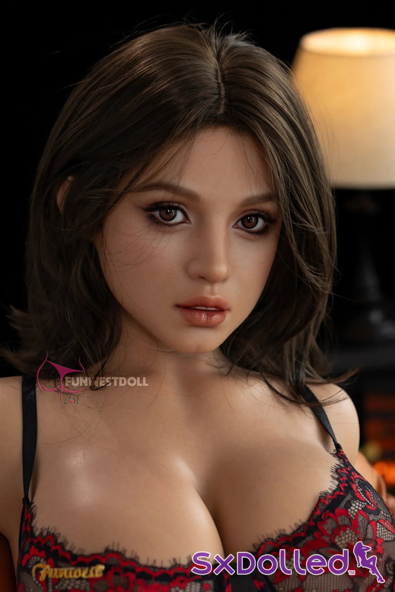 Lyra F (G-Cup) (103cm) | Busty Curvy Sex Doll Torso | Funwest Doll - G-Cup / 103cm / Brunette - Sex Torso