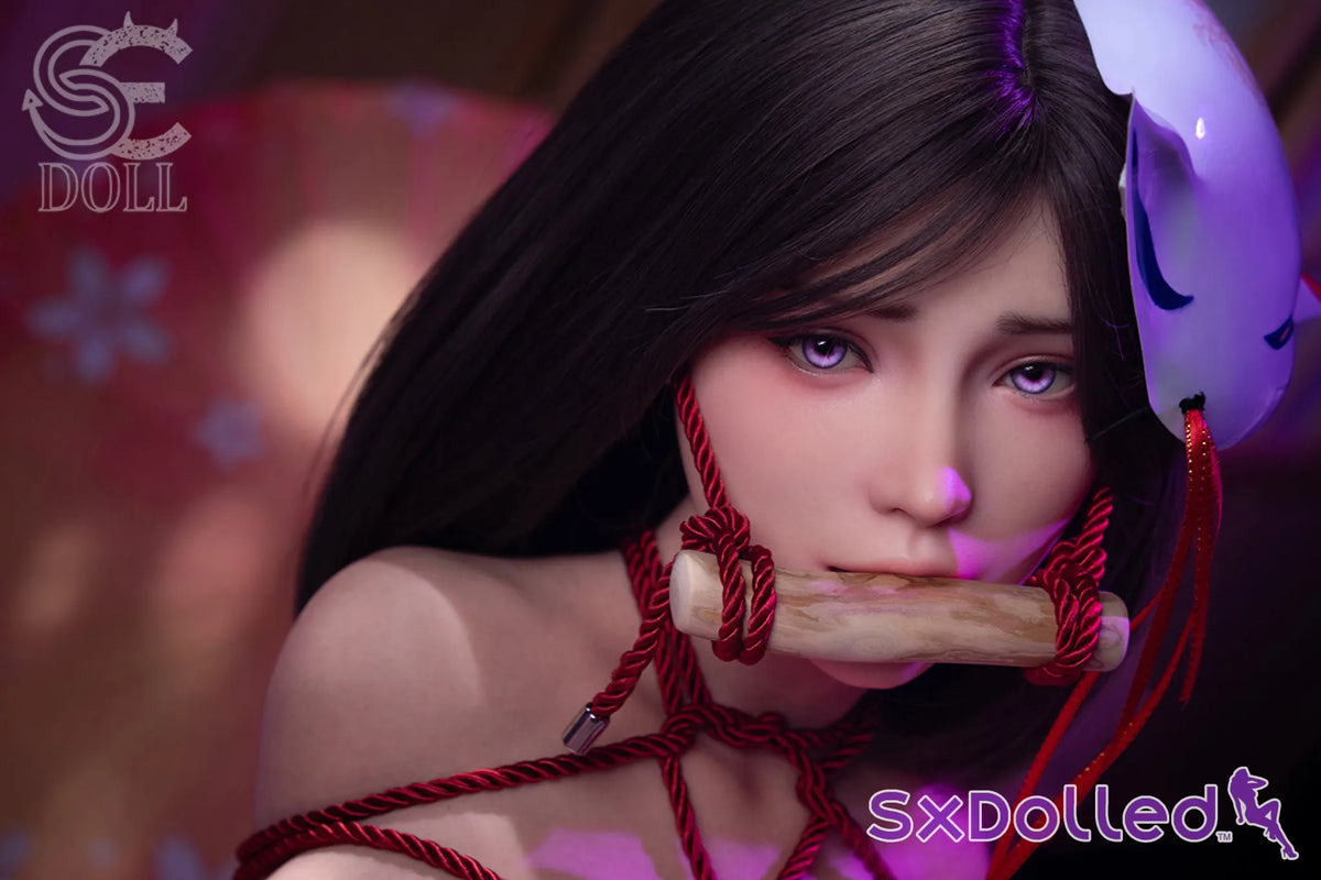 Maggie G (G-Cup) (68cm) | Mystical Fox Masked Sex Doll Torso | SE Doll - G-Cup / 68cm / Black - Sex Doll