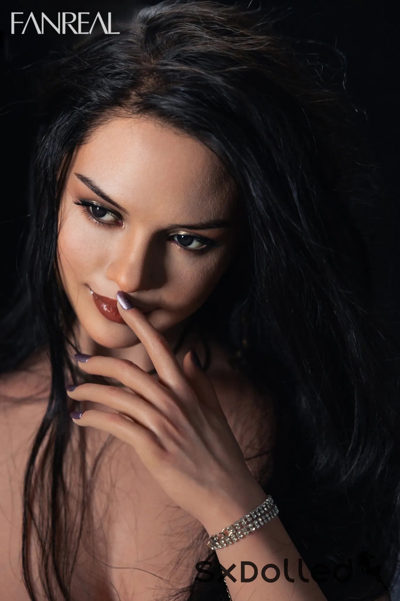 Maria A (F-Cup) (168cm) | Happy Latina Realistic Sex Doll | Fanreal F-Cup / 168cm / Black Sex Doll