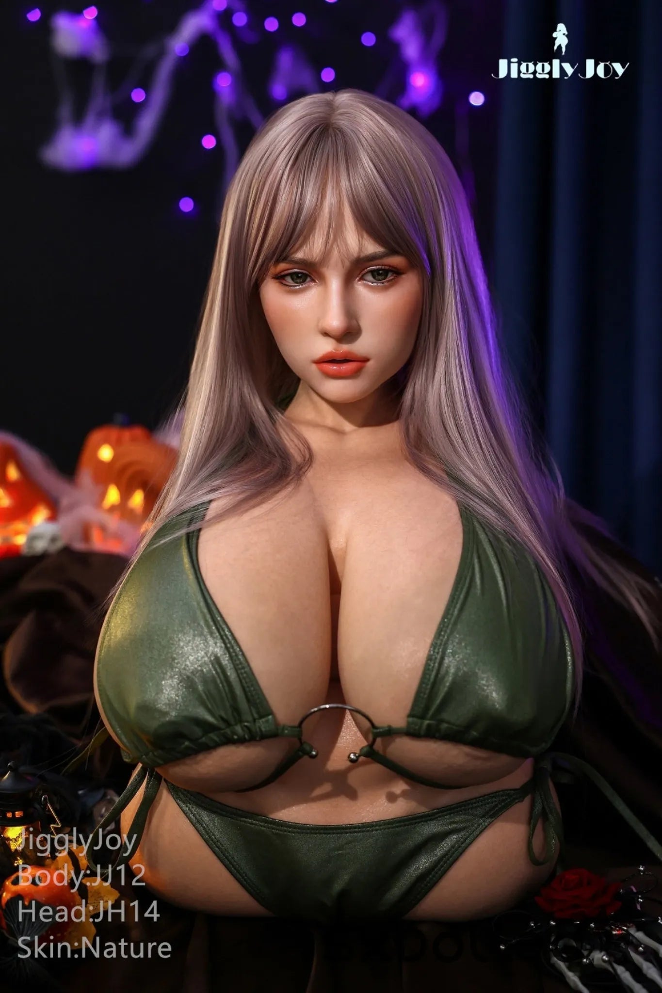 Melania A (R-Cup) (71cm) | Huge Boobs Sex Doll Torso | JigglyJoy R-Cup / 71cm / Grey Sex Torso
