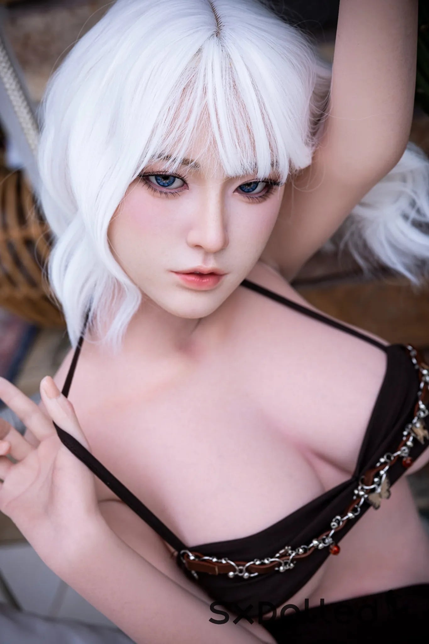 Mio B (E-Cup) (159cm) | White Haired Asian Sex Doll | Starpery E-Cup / 159cm / White Sex Doll