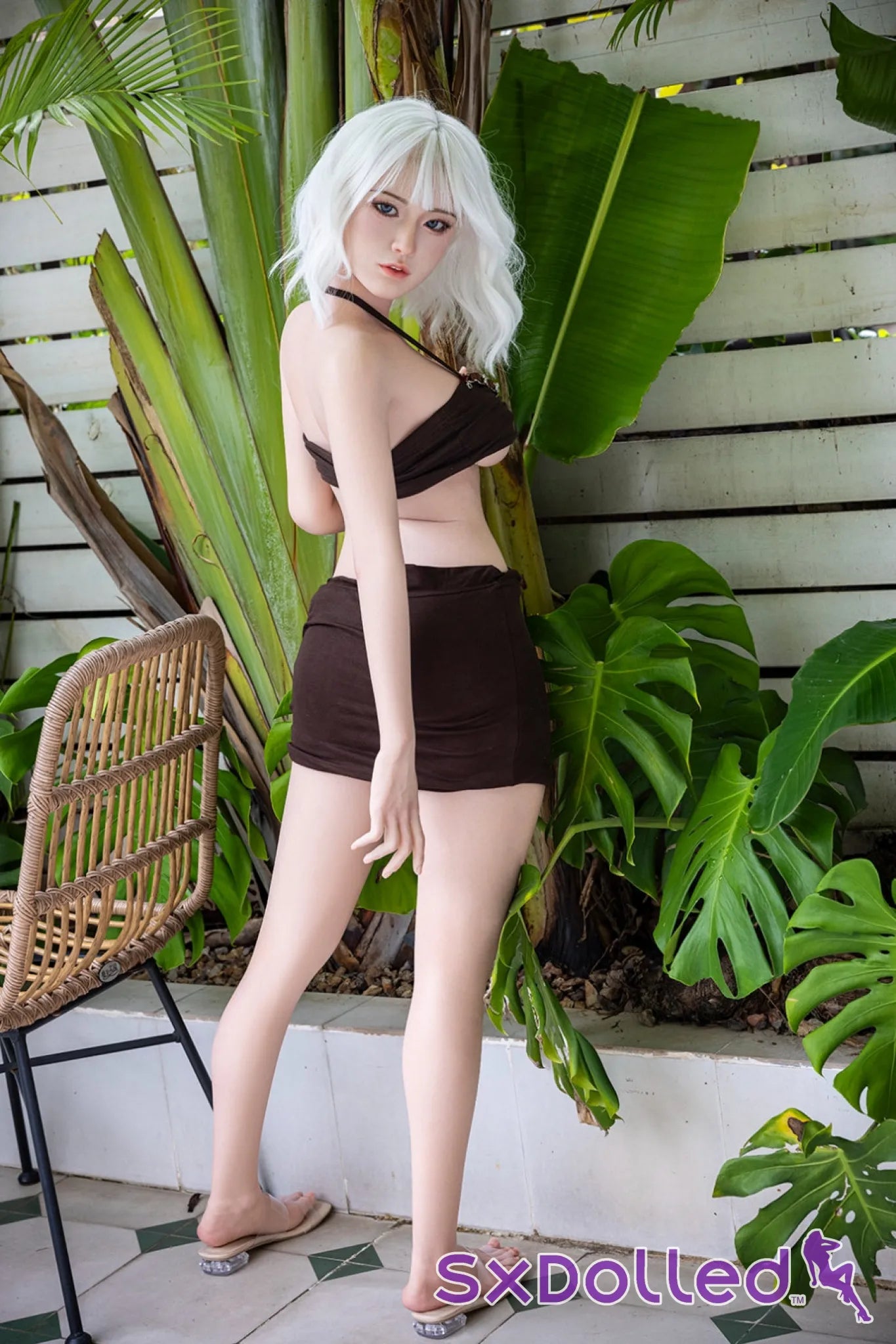 Mio B (E-Cup) (159cm) | White Haired Asian Sex Doll | Starpery E-Cup / 159cm / White Sex Doll