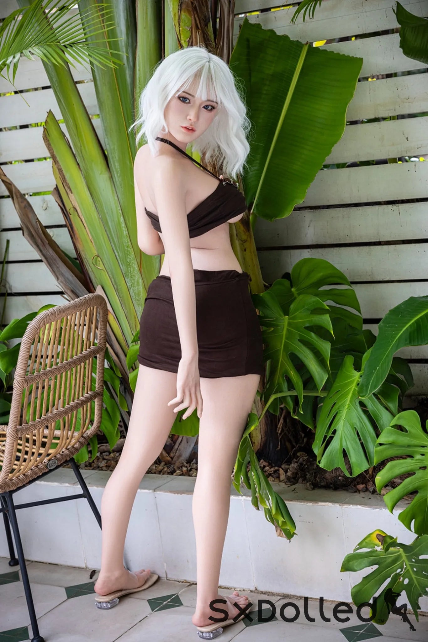 Mio B (E-Cup) (159cm) | White Haired Asian Sex Doll | Starpery E-Cup / 159cm / White Sex Doll
