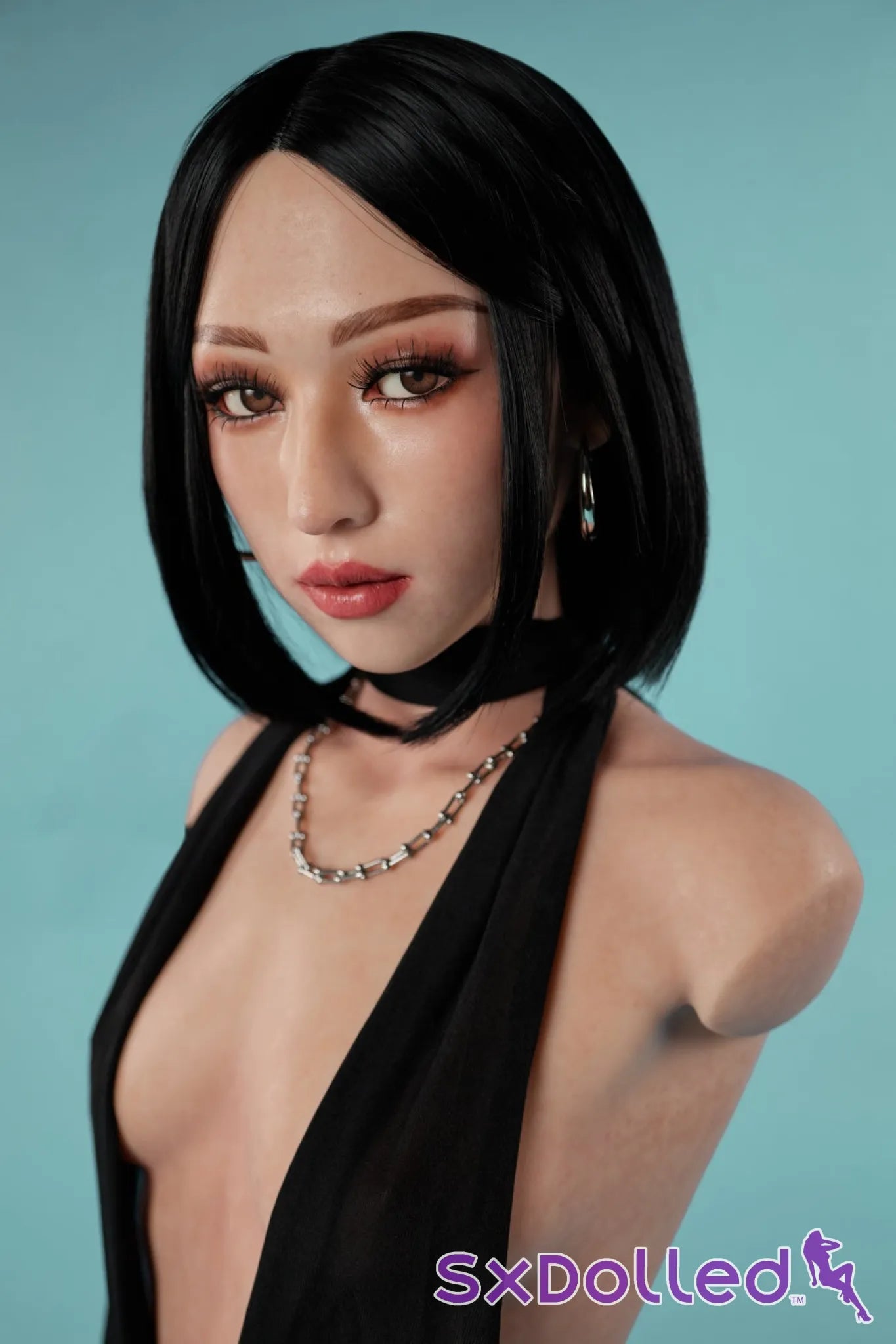 Miyoshi (A-Cup) (80cm) | European Sex Doll Torso | Climax Doll - A-Cup / 80cm / Black - Sex Torso