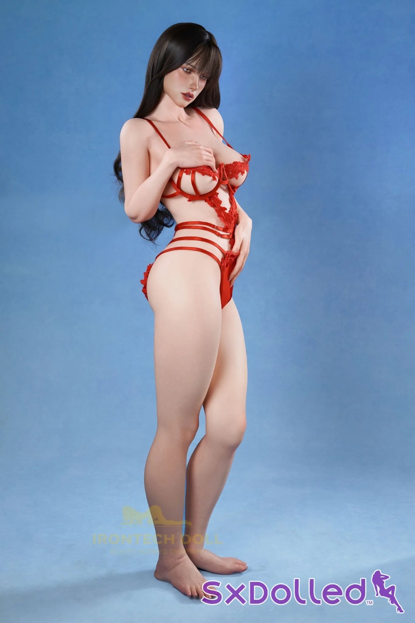 Molly B (H-Cup) (166cm) | Brunette Freckled Sex Doll | Irontech Doll H-Cup / 166cm / Brunette Sex Doll
