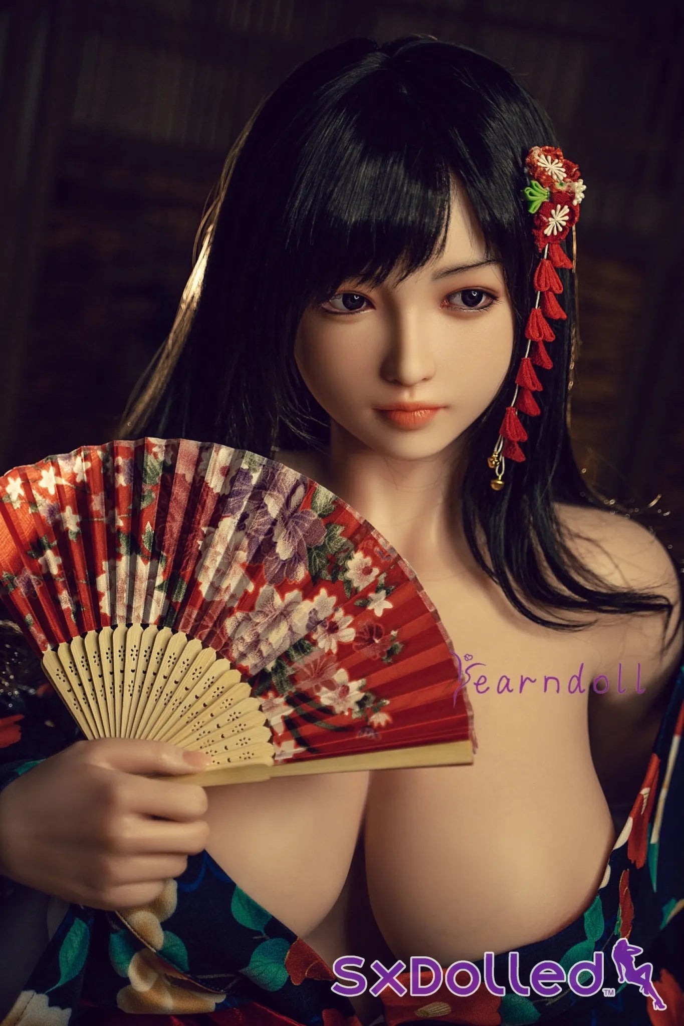 My (K-Cup) (162cm) | Asian Kimono Cosplay Sex Doll | Yearn Doll K-Cup / 162cm / Black Sex Doll
