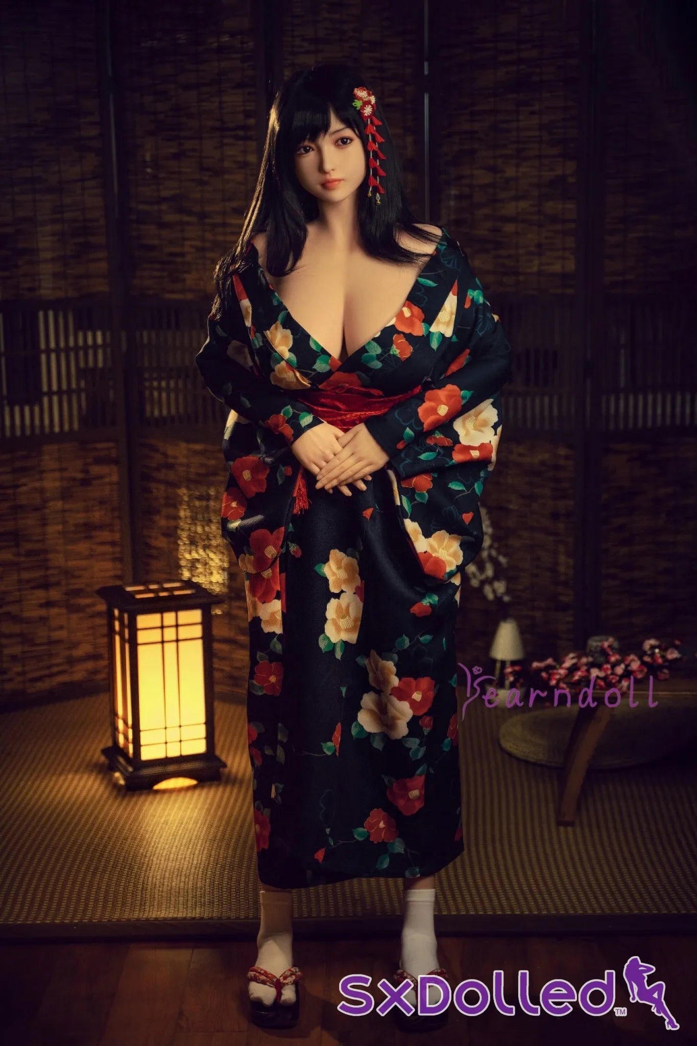My (K-Cup) (162cm) | Asian Kimono Cosplay Sex Doll | Yearn Doll K-Cup / 162cm / Black Sex Doll