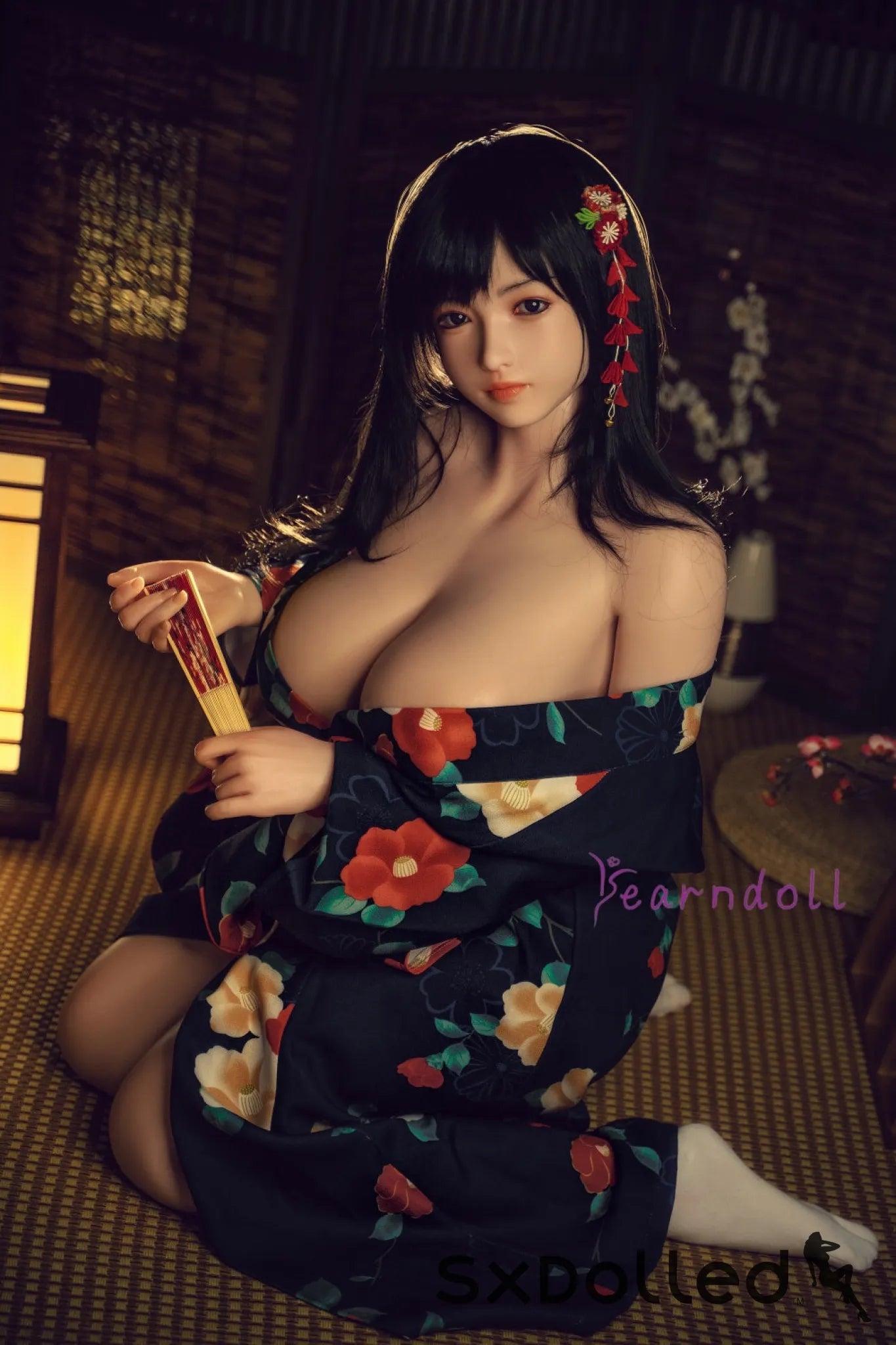 My (K-Cup) (162cm) | Asian Kimono Cosplay Sex Doll | Yearn Doll K-Cup / 162cm / Black Sex Doll