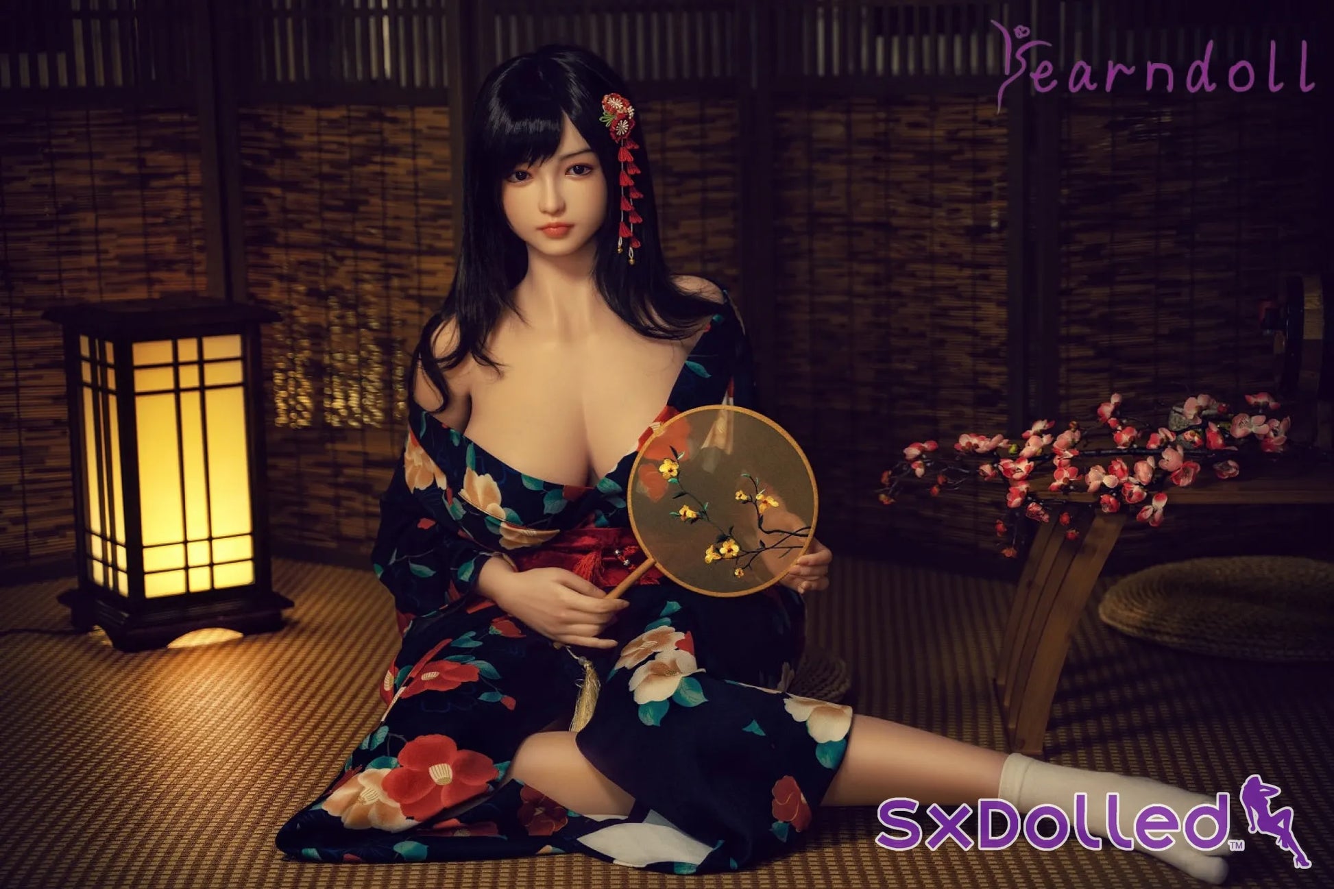 My (K-Cup) (162cm) | Asian Kimono Cosplay Sex Doll | Yearn Doll K-Cup / 162cm / Black Sex Doll