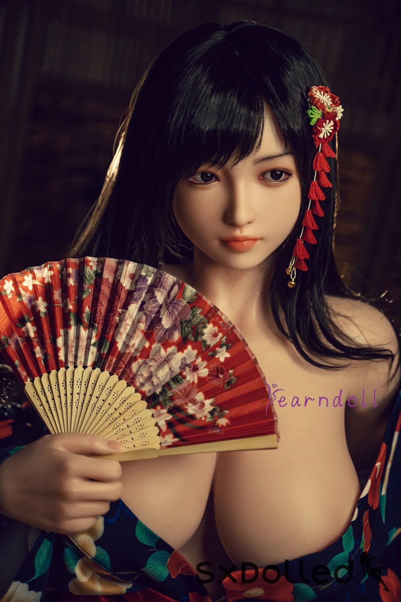 My (K-Cup) (162cm) | Asian Kimono Cosplay Sex Doll | Yearn Doll K-Cup / 162cm / Black Sex Doll