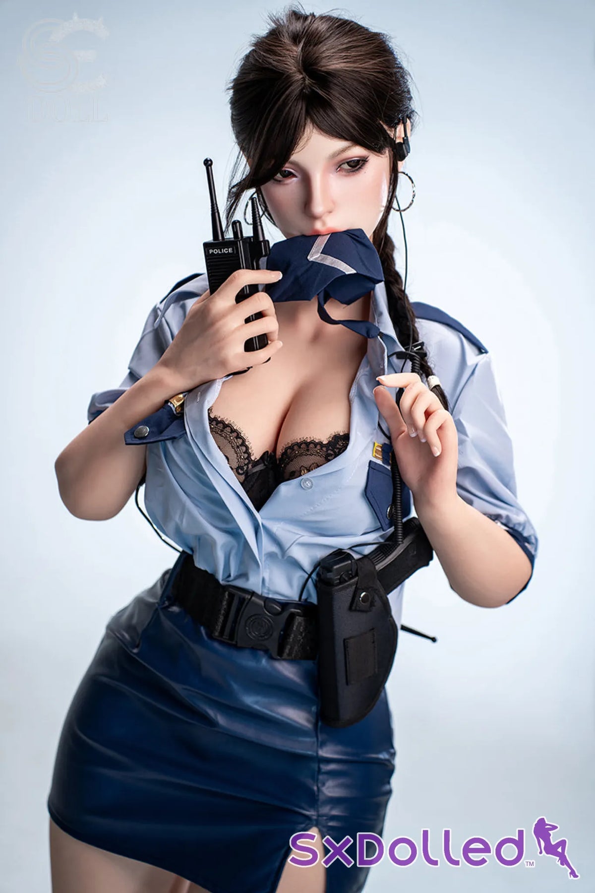 Nadia B (C-Cup) (161cm) | Seductive Police Officer Sex Doll | SE Doll - C-Cup / 161cm / Black - Sex Doll