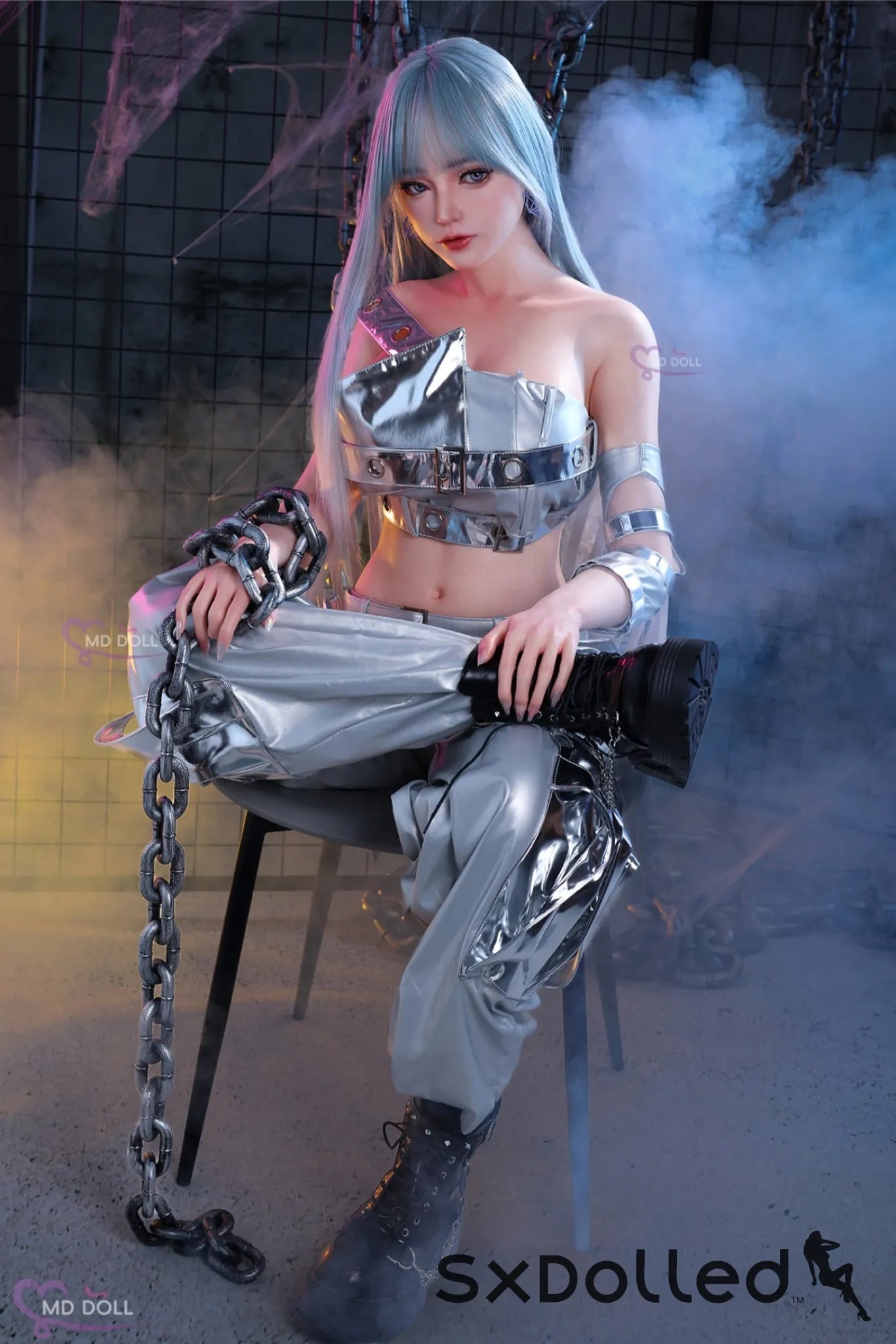 Nancy A (F-Cup) (166cm) | Silver Hair Futuristic Sex Doll | MD Doll F-Cup / 166cm / Silver Sex Doll