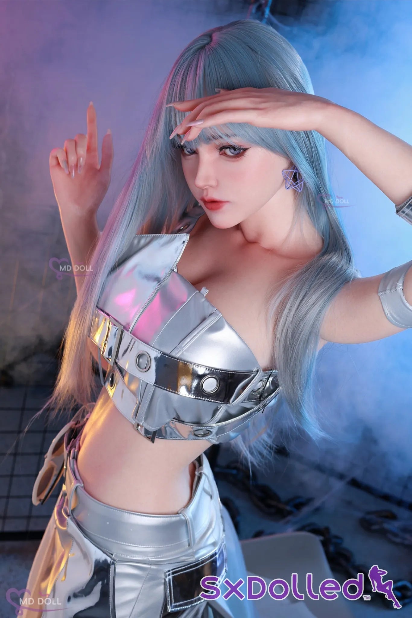 Nancy A (F-Cup) (166cm) | Silver Hair Futuristic Sex Doll | MD Doll F-Cup / 166cm / Silver Sex Doll