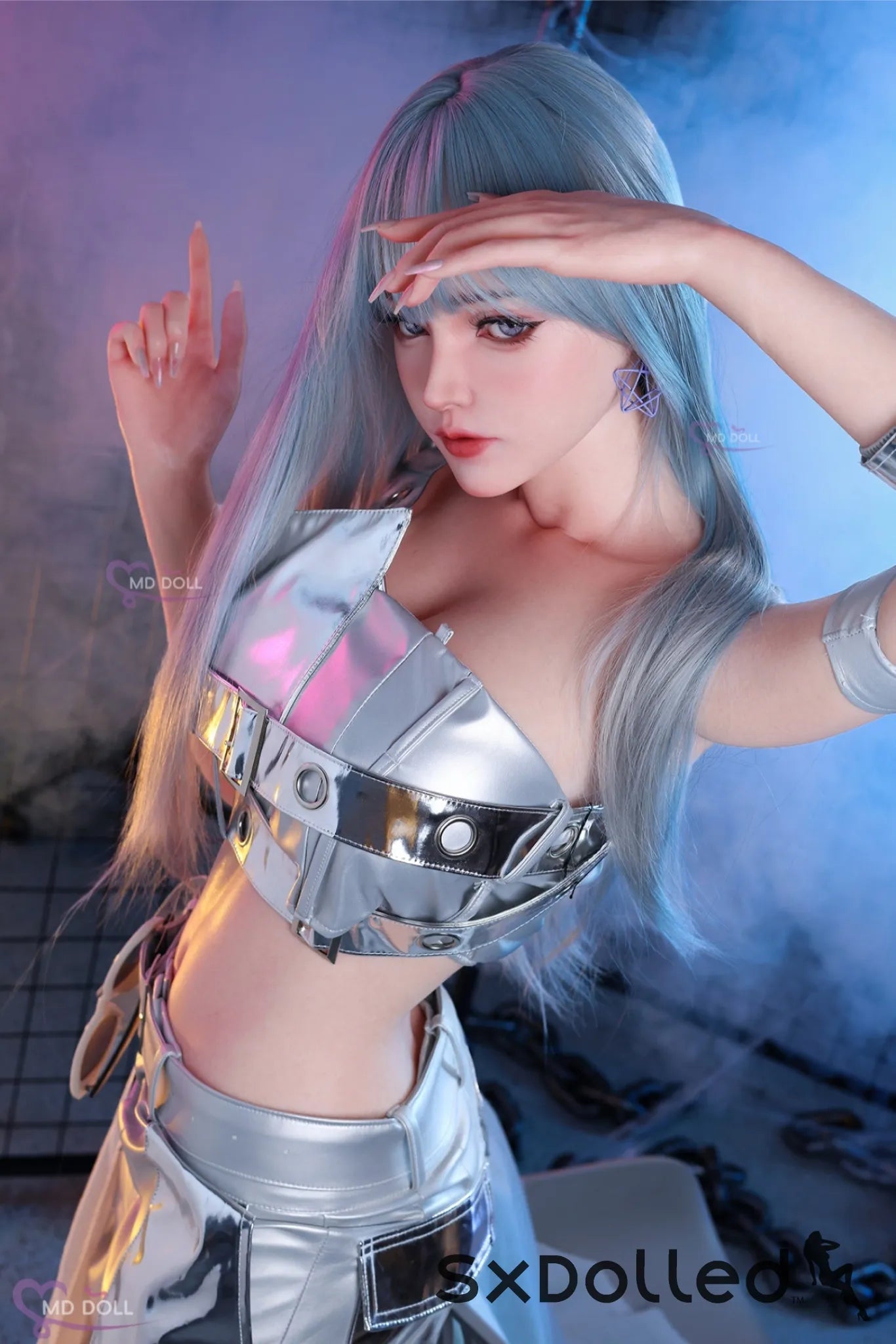 Nancy A (F-Cup) (166cm) | Silver Hair Futuristic Sex Doll | MD Doll F-Cup / 166cm / Silver Sex Doll