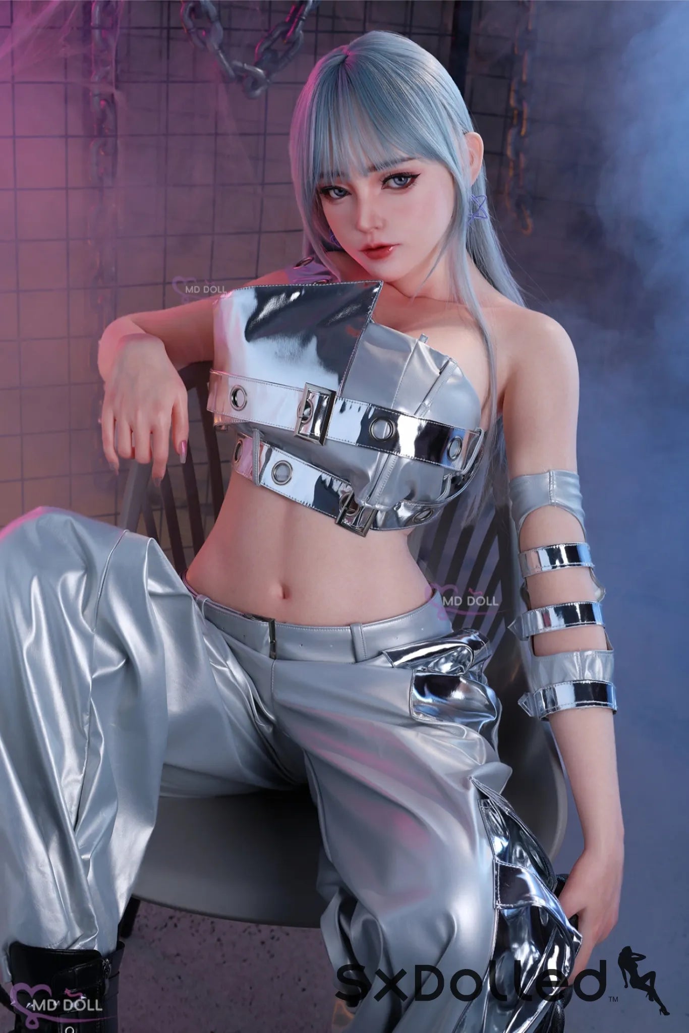 Nancy A (F-Cup) (166cm) | Silver Hair Futuristic Sex Doll | MD Doll F-Cup / 166cm / Silver Sex Doll