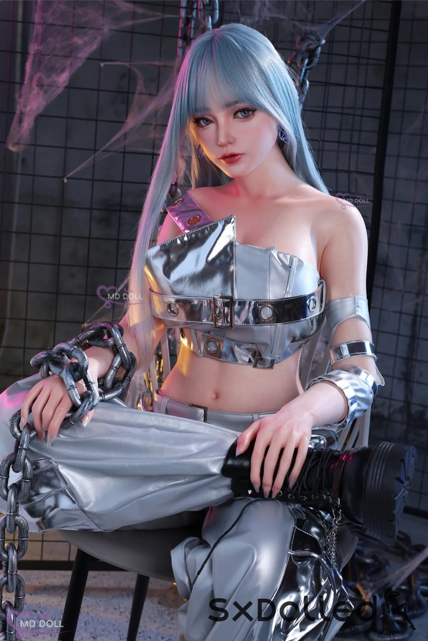 Nancy A (F-Cup) (166cm) | Silver Hair Futuristic Sex Doll | MD Doll F-Cup / 166cm / Silver Sex Doll