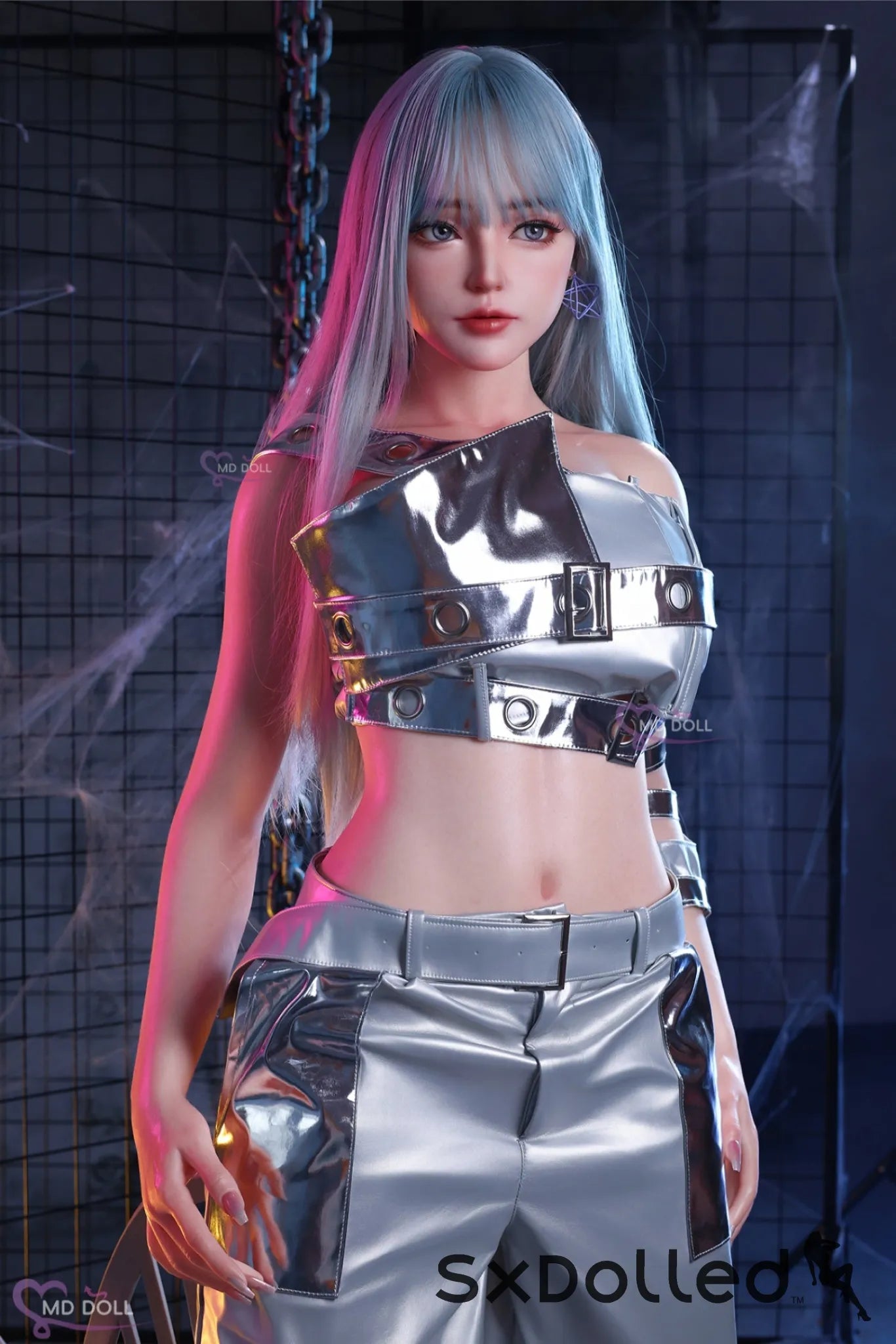 Nancy A (F-Cup) (166cm) | Silver Hair Futuristic Sex Doll | MD Doll F-Cup / 166cm / Silver Sex Doll