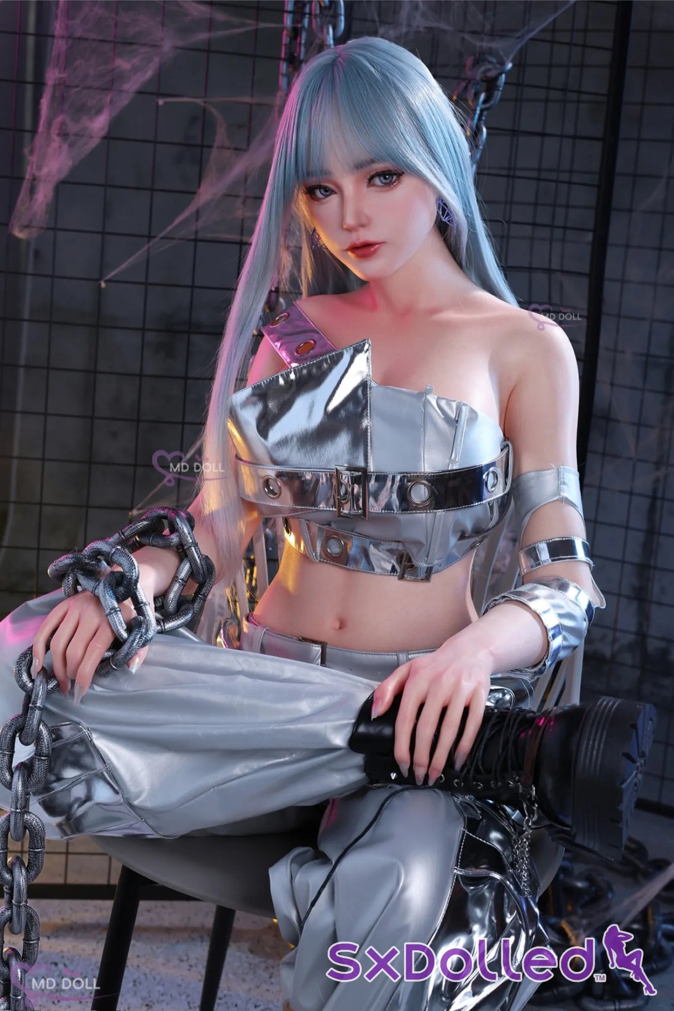 Nancy A (F-Cup) (166cm) | Silver Hair Futuristic Sex Doll | MD Doll F-Cup / 166cm / Silver Sex Doll