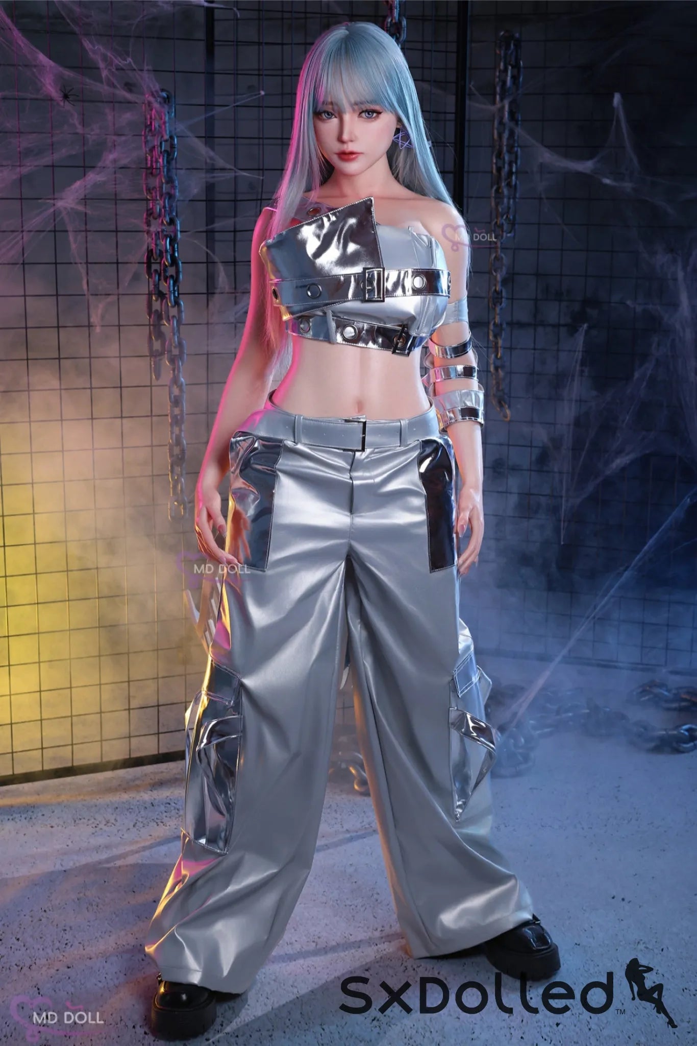 Nancy A (F-Cup) (166cm) | Silver Hair Futuristic Sex Doll | MD Doll F-Cup / 166cm / Silver Sex Doll