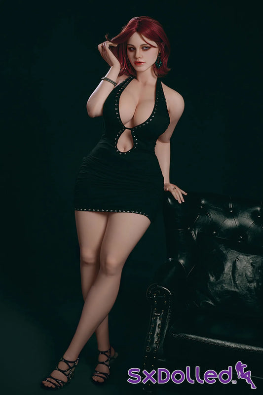Nora I (J-Cup) (160cm) | Sultry Crimson Femme Fatale Sex Doll | HR Doll - J-Cup / 160cm / Red - Sex Doll