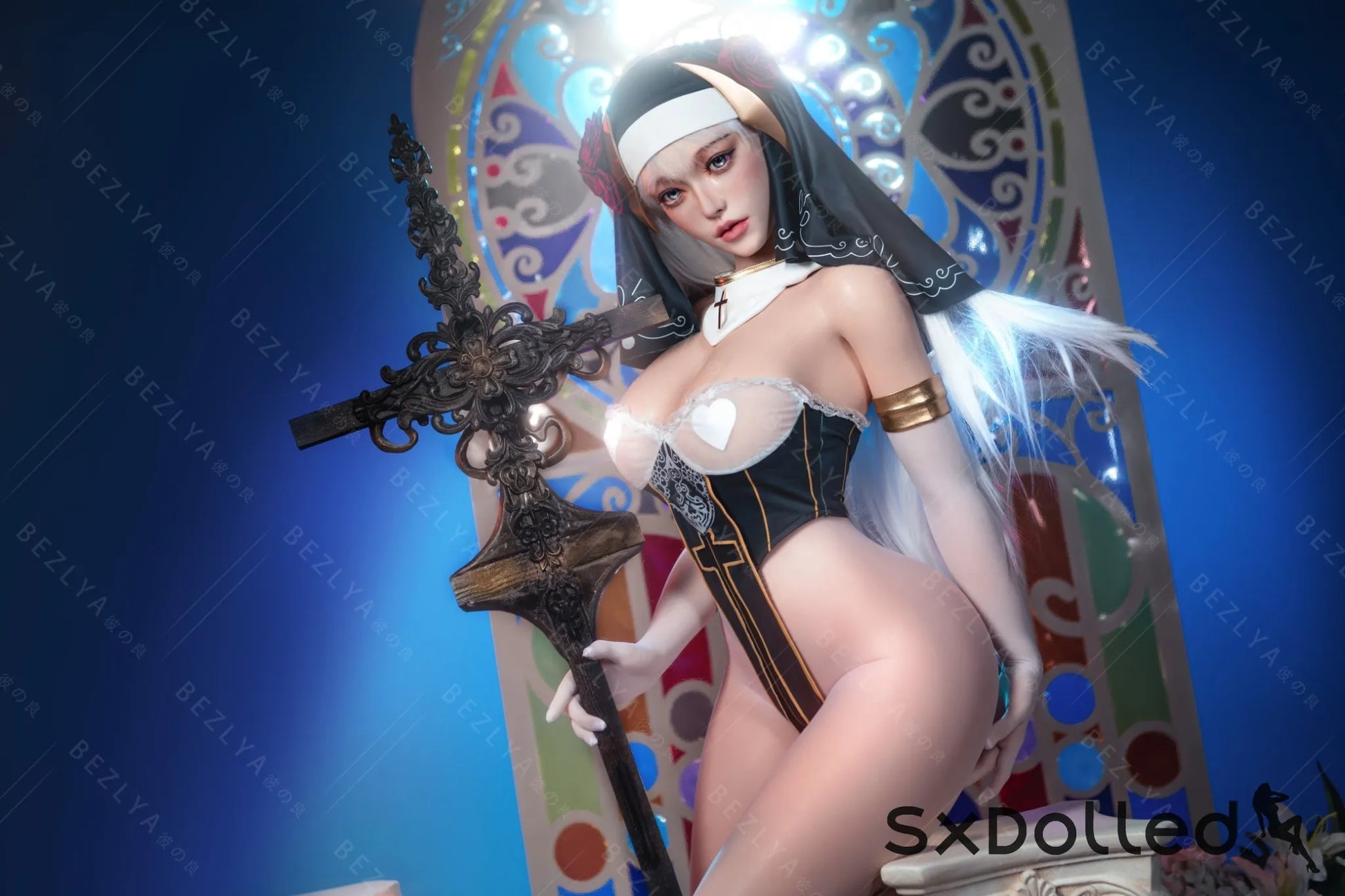 Nymphaea A (K Cup) (155cm) | Sexy Asian Nun Sex Doll | Bezlya K Cup / 155cm / White Sex Doll