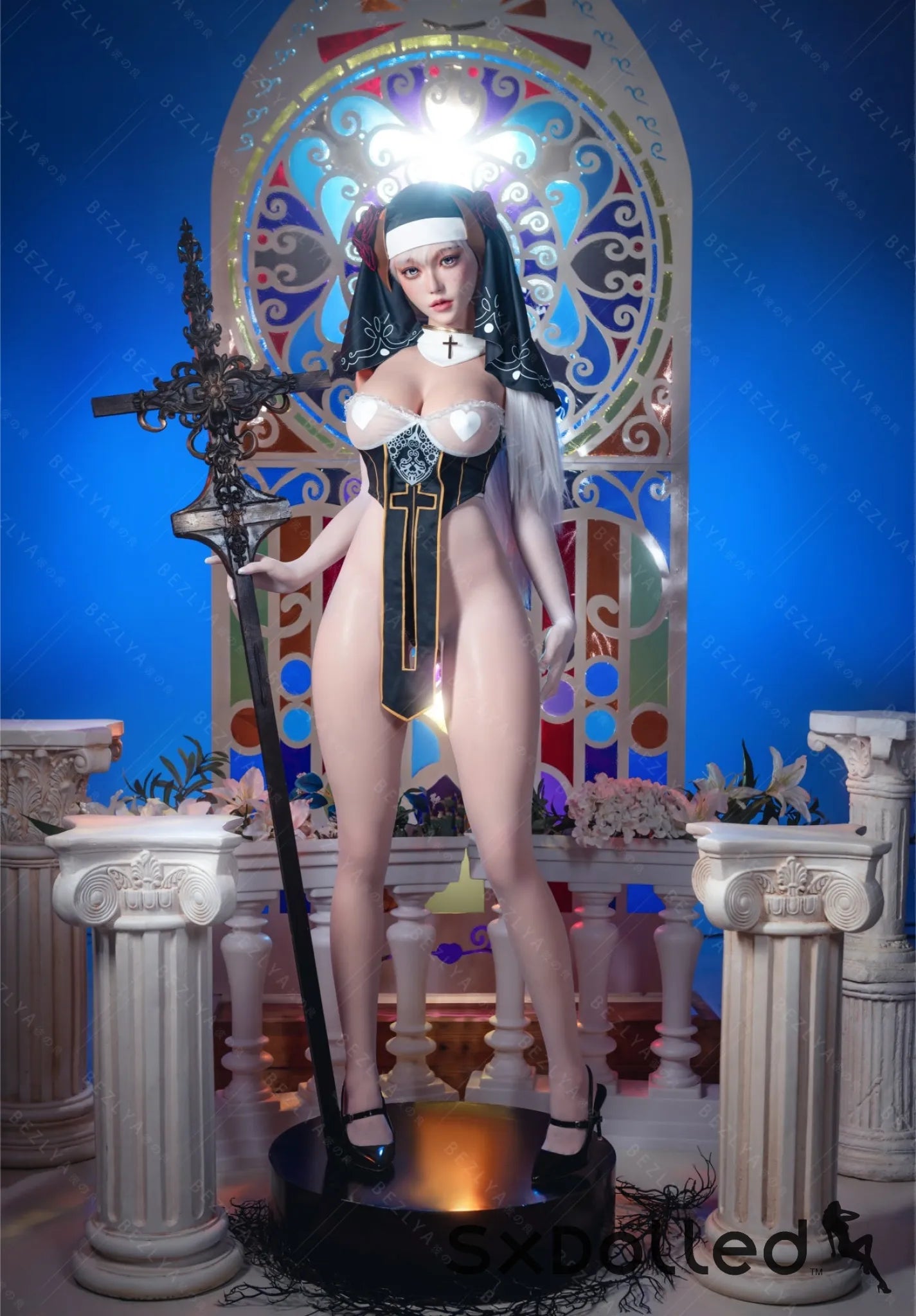 Nymphaea A (K Cup) (155cm) | Sexy Asian Nun Sex Doll | Bezlya K Cup / 155cm / White Sex Doll