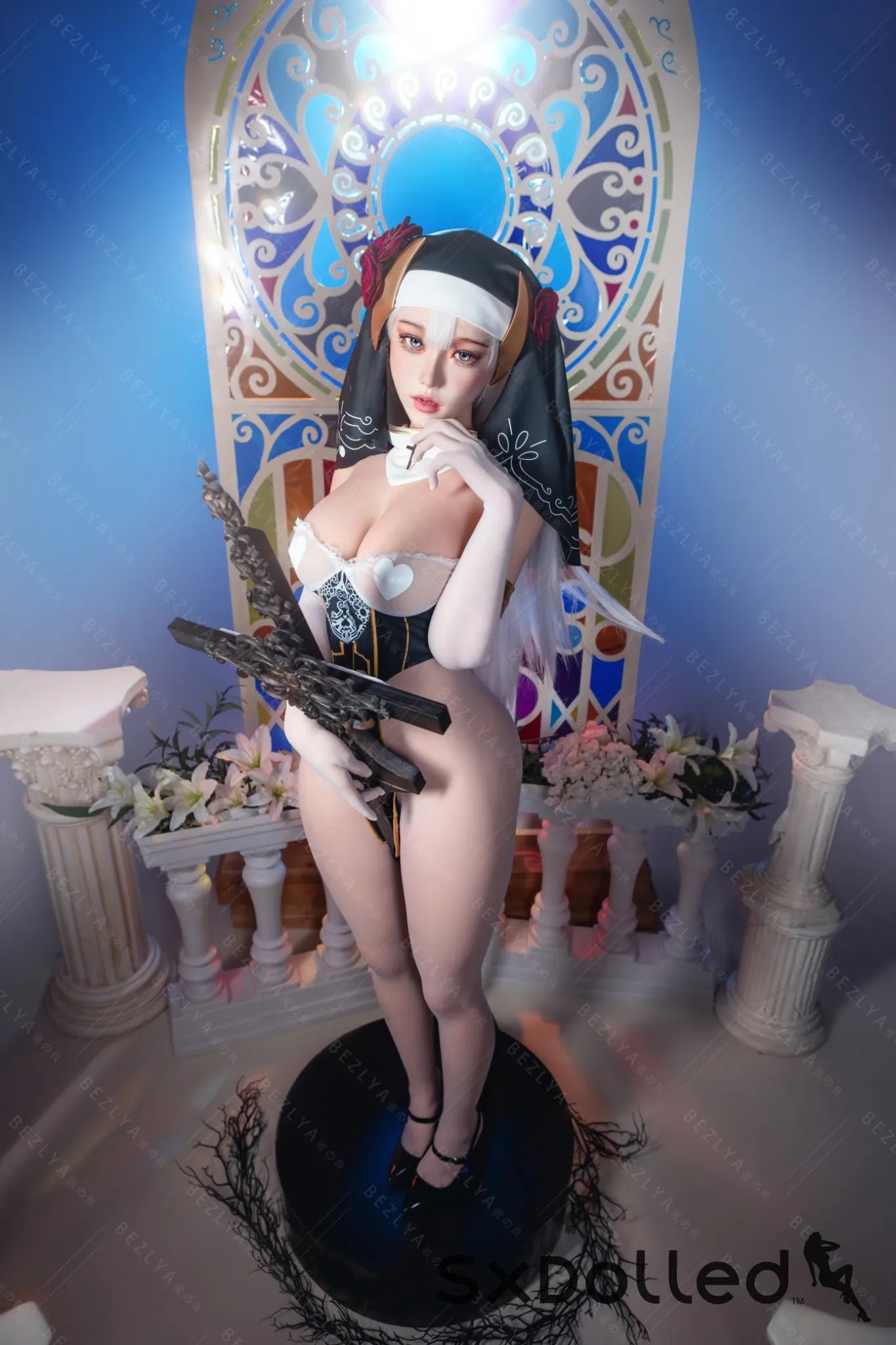 Nymphaea A (K Cup) (155cm) | Sexy Asian Nun Sex Doll | Bezlya K Cup / 155cm / White Sex Doll